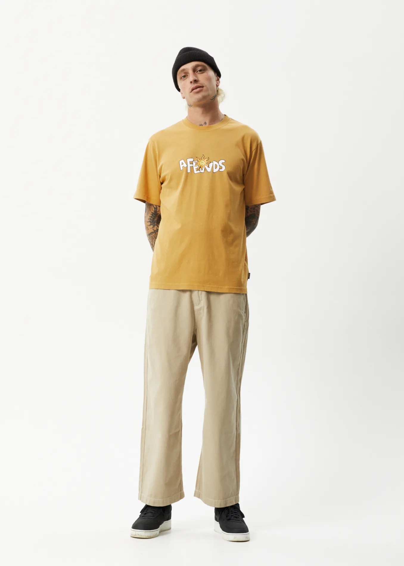 AFENDS Mens Sunshine - Retro Graphic T-Shirt - Mustard sold by Afends product image thumbnail 4