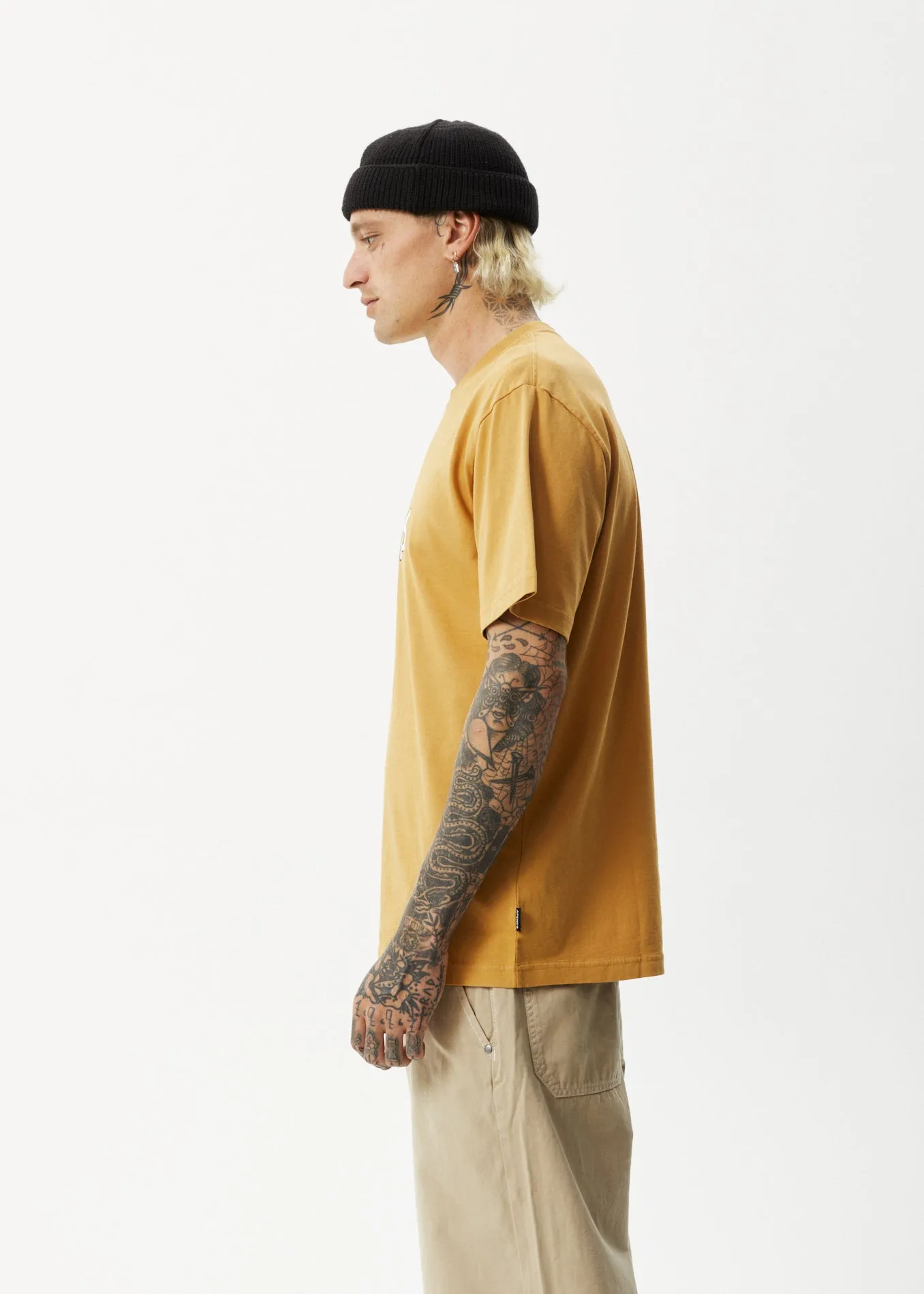 AFENDS Mens Sunshine - Retro Graphic T-Shirt - Mustard sold by Afends product image thumbnail 5