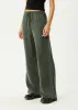 AFENDS Womens Gerry - Cupro Pant - Deep Green sold by Afends