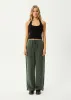 AFENDS Womens Gerry - Cupro Pant - Deep Green sold by Afends