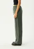 AFENDS Womens Gerry - Cupro Pant - Deep Green sold by Afends