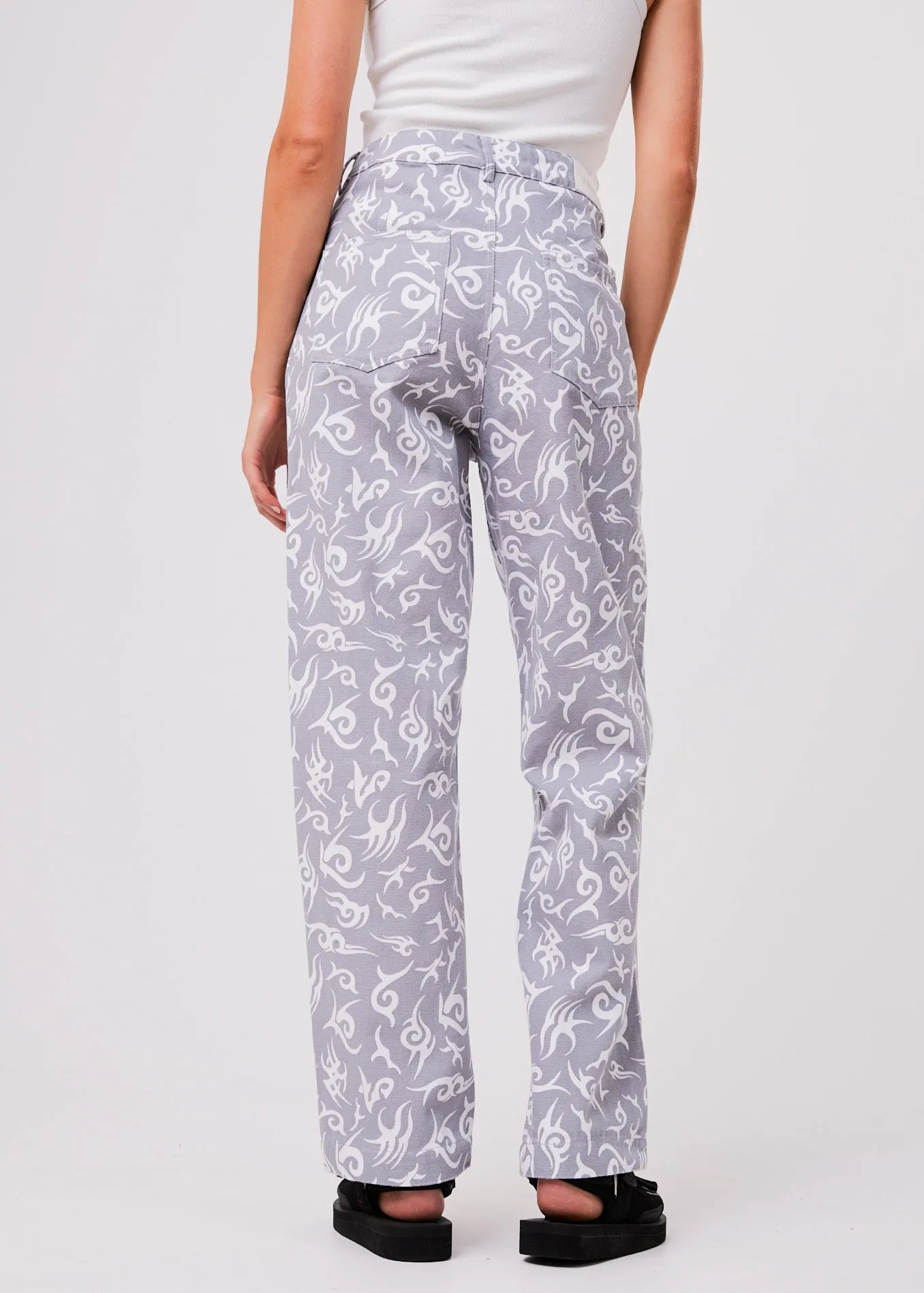 AFENDS Womens Tribal Shelby Long - Organic Wide Leg Pant - Silver sold by Afends product image thumbnail 5