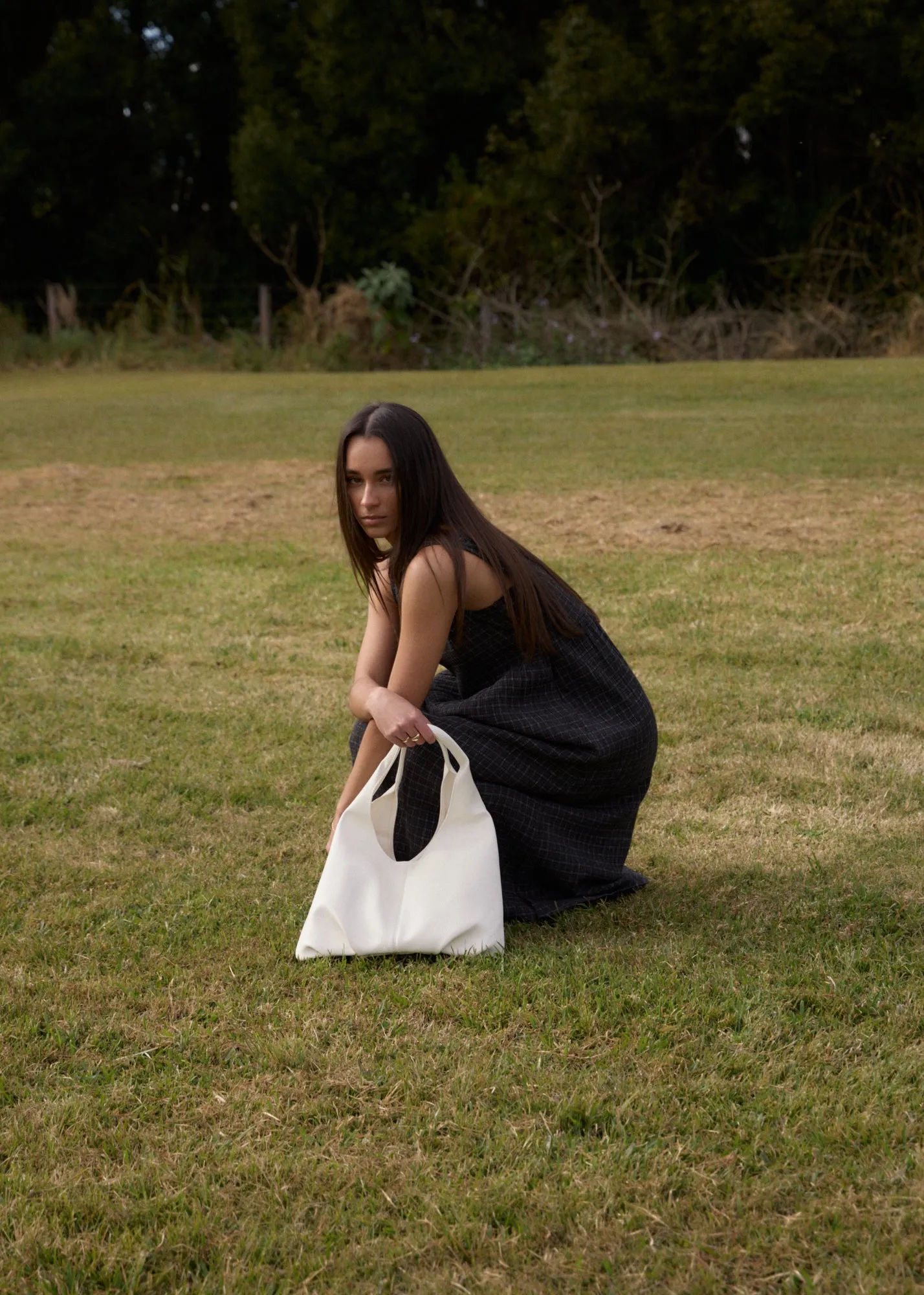 AFENDS Womens Dusk - Seersucker Check Midi Dress - Black Check sold by Afends product image thumbnail 2