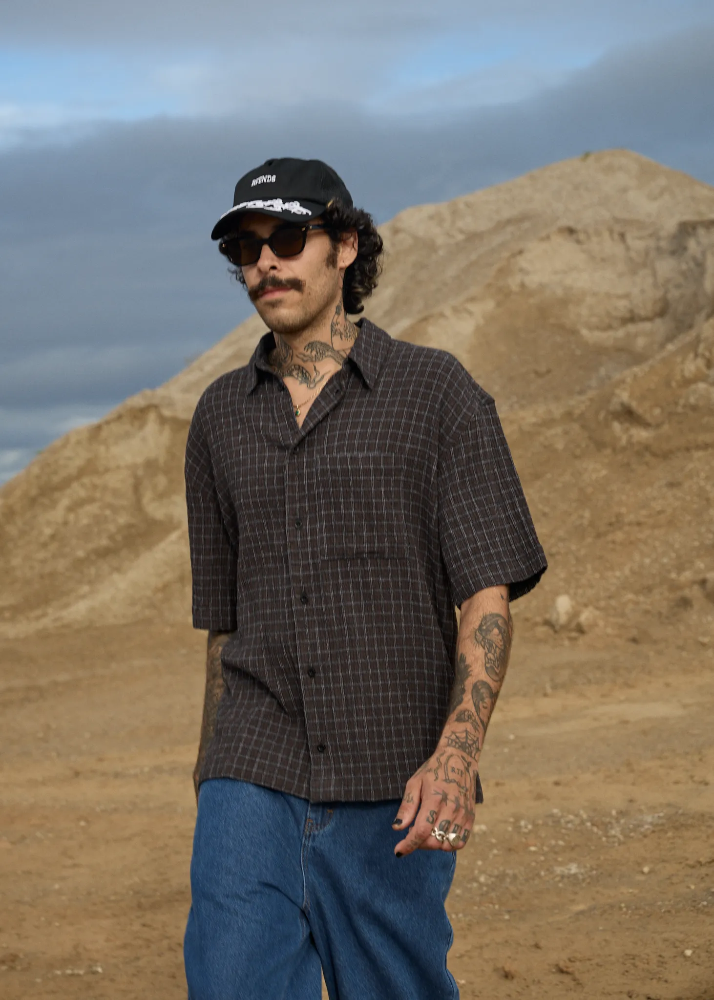 AFENDS Mens Dusk - Seersucker Check Shirt - Black Check sold by Afends product image thumbnail 3