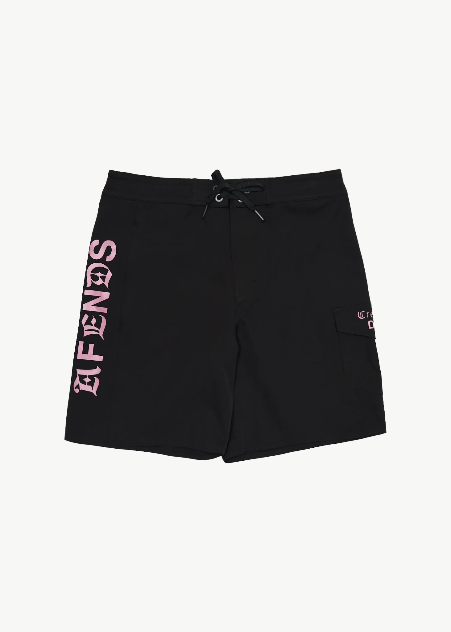 AFENDS Mens Mix Up - Surf Related V2 Boardshort 18" - Black sold by Afends