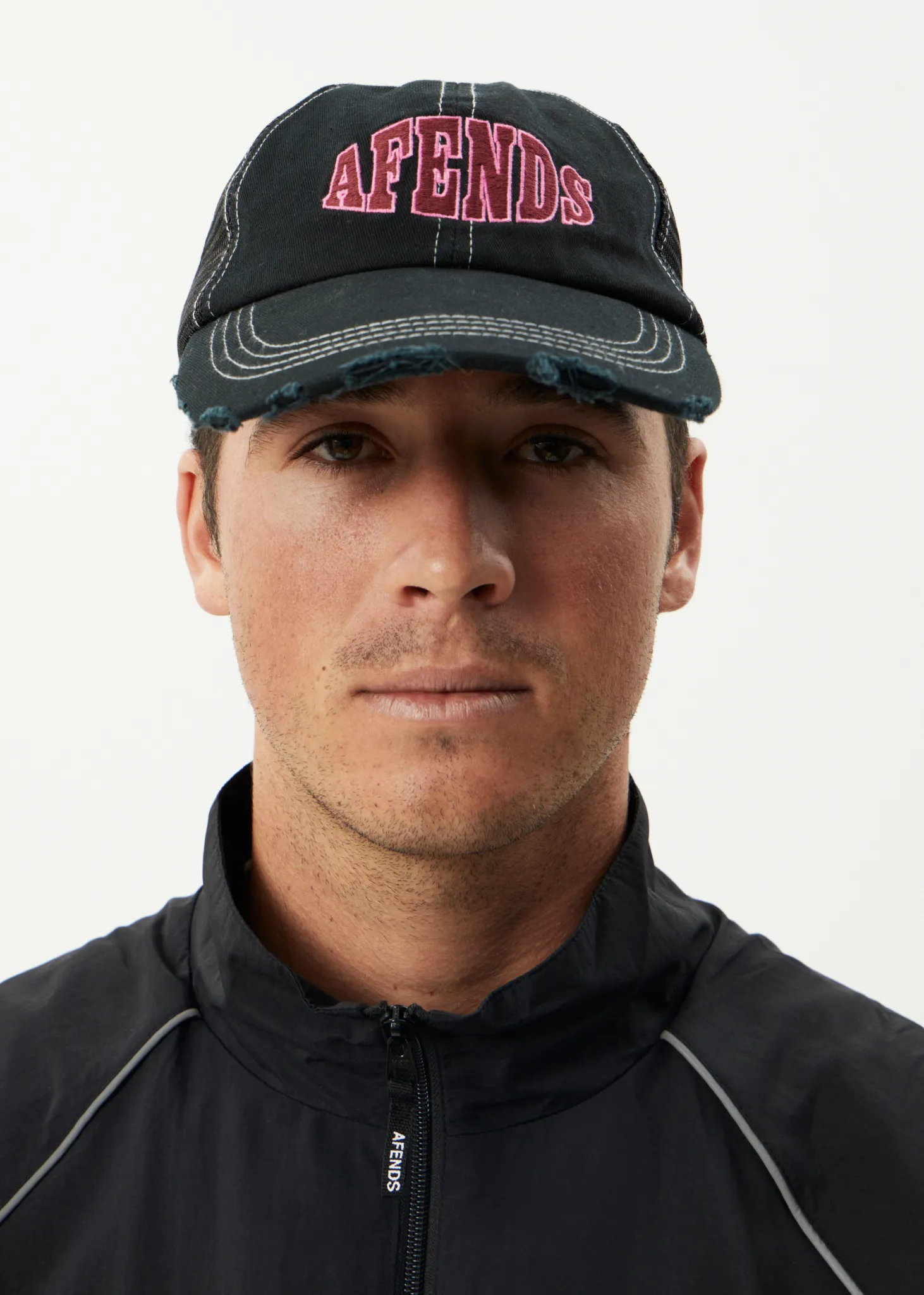 AFENDS Mens Arch - Six Panel Mesh Cap - Black sold by Afends product image thumbnail 5