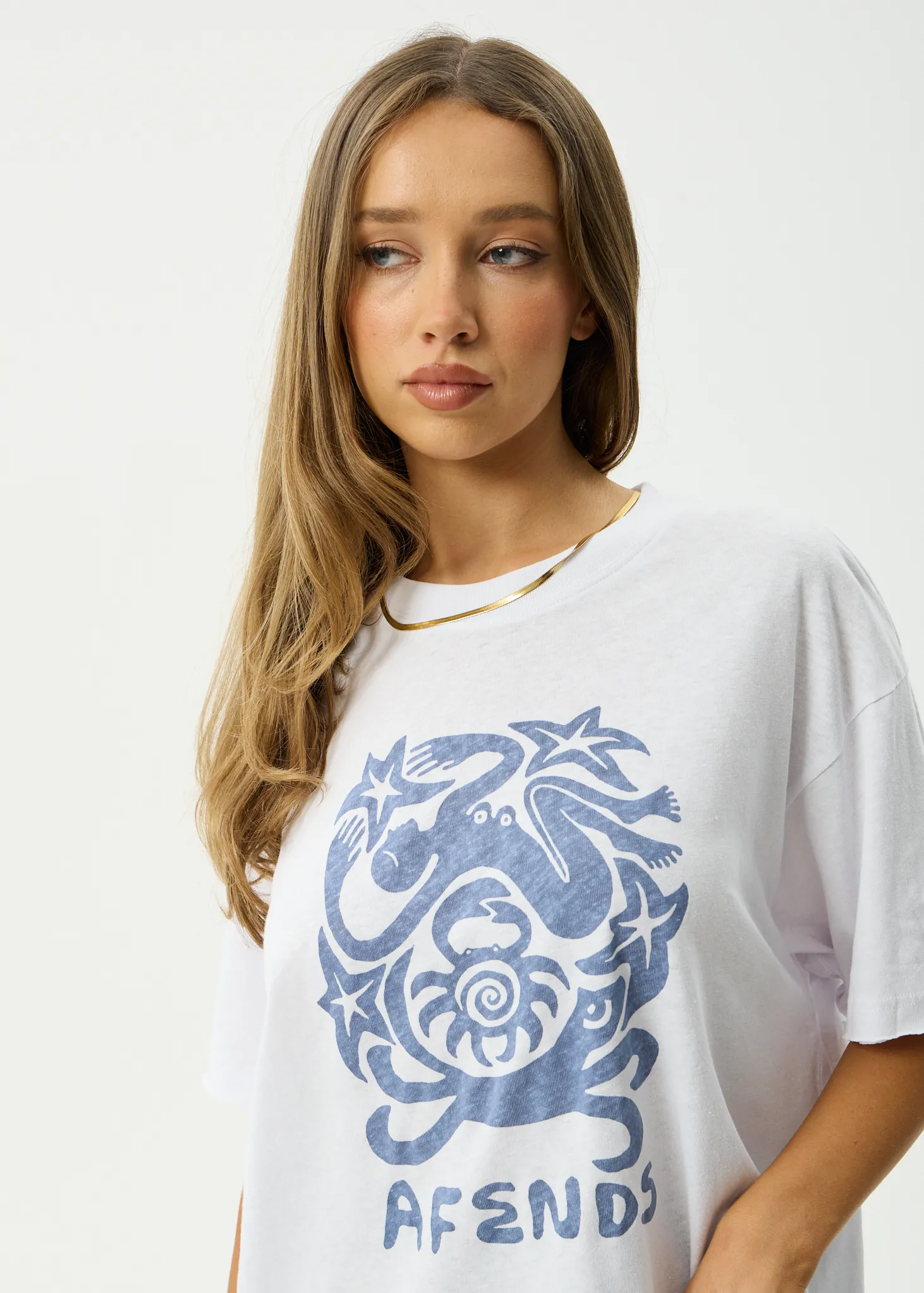 AFENDS Womens Anjuna - Oversized Tee - White sold by Afends product image thumbnail 3