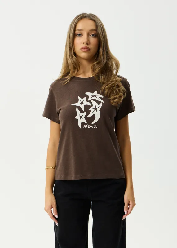 AFENDS Womens Anjuna - Regular Tee - Coffee sold by Afends