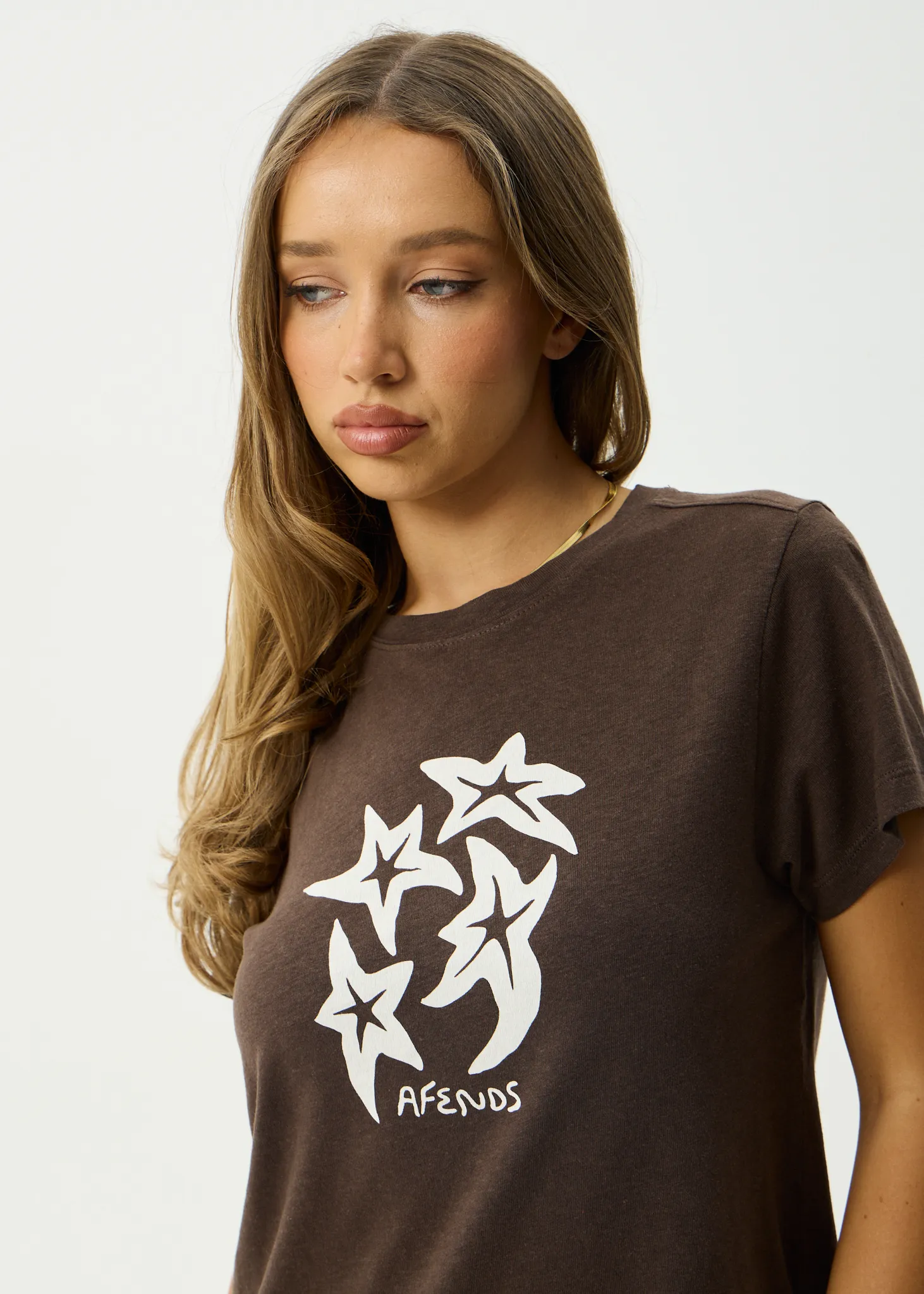 AFENDS Womens Anjuna - Regular Tee - Coffee sold by Afends product image thumbnail 3
