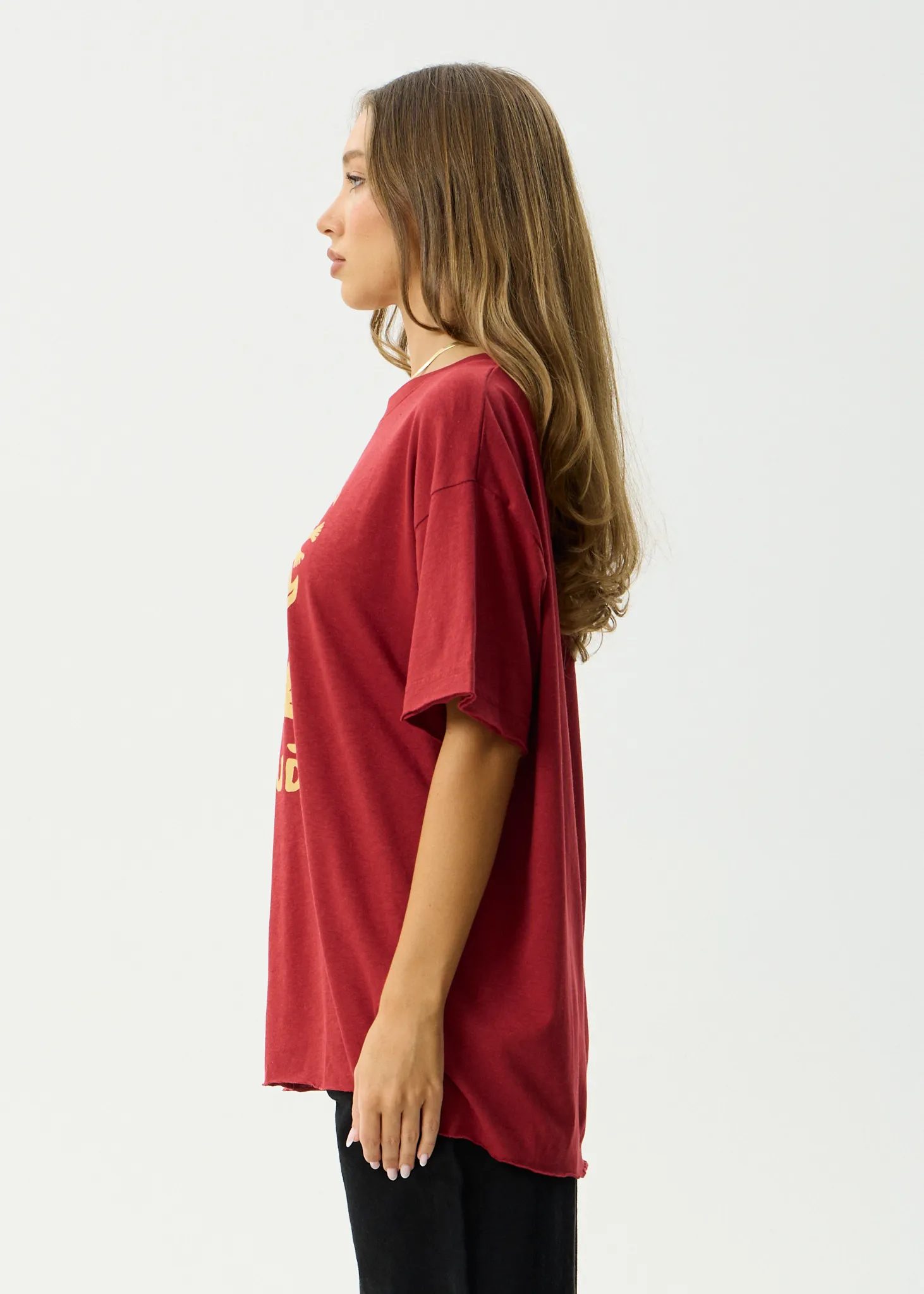 AFENDS Womens Anjuna - Oversized Tee - Ketchup sold by Afends product image thumbnail 5