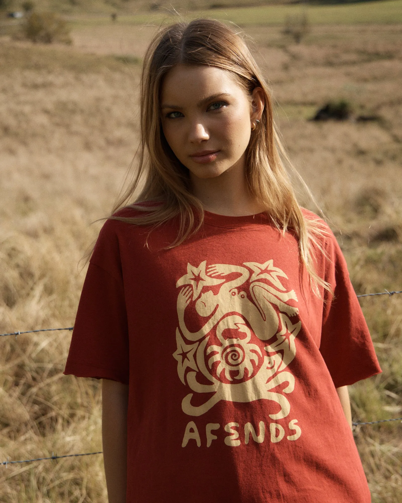 AFENDS Womens Anjuna - Oversized Tee - Ketchup sold by Afends product image thumbnail 2