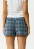 AFENDS Womens Position - Seersucker Boxer Short - Navy Check sold by Afends