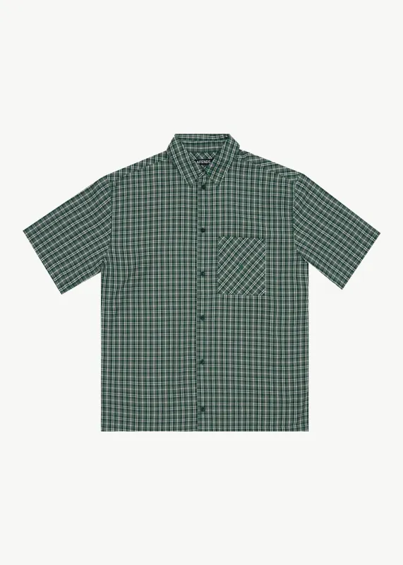 AFENDS Mens Shipwreck - Short Sleeve Shirt - Pine sold by Afends
