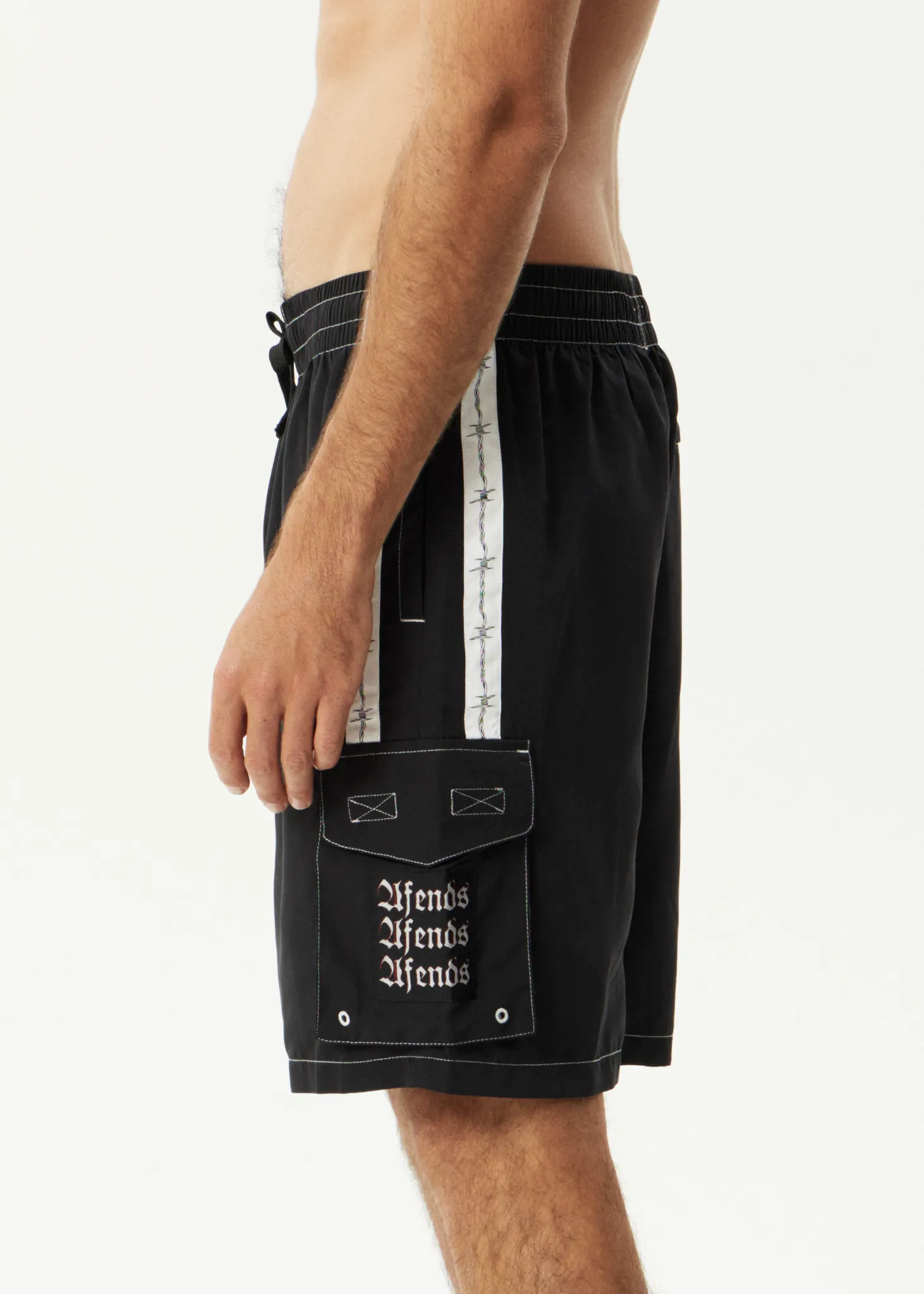 AFENDS Mens Moments - Cargo Swim Short 21" - Black sold by Afends product image thumbnail 5