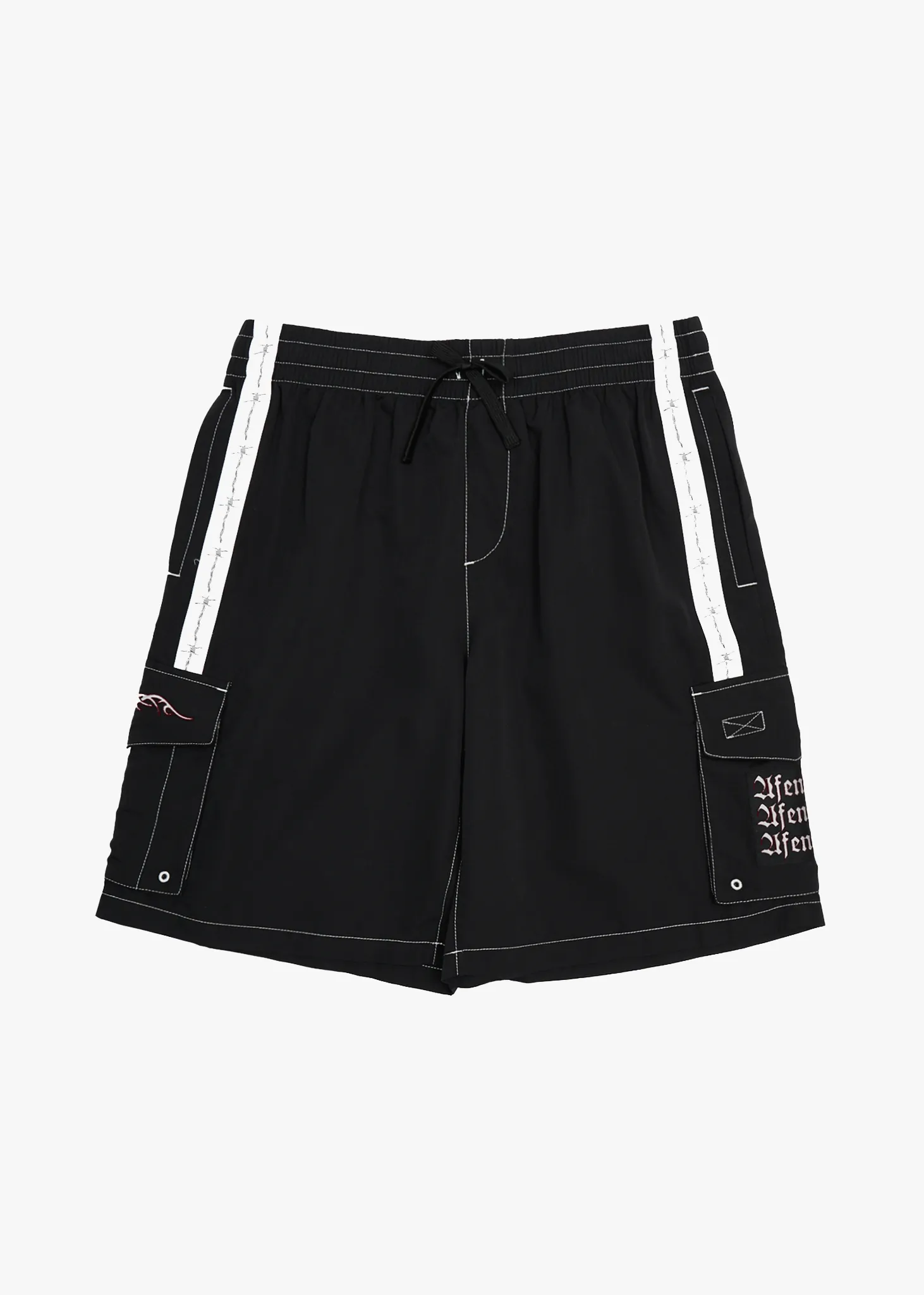 AFENDS Mens Moments - Cargo Swim Short 21" - Black sold by Afends