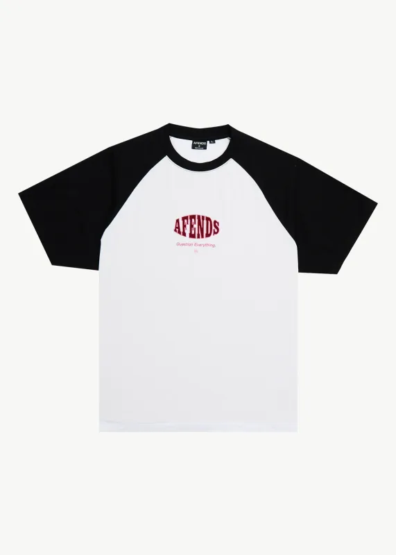 AFENDS Mens Arch - Raglan Tee - White sold by Afends