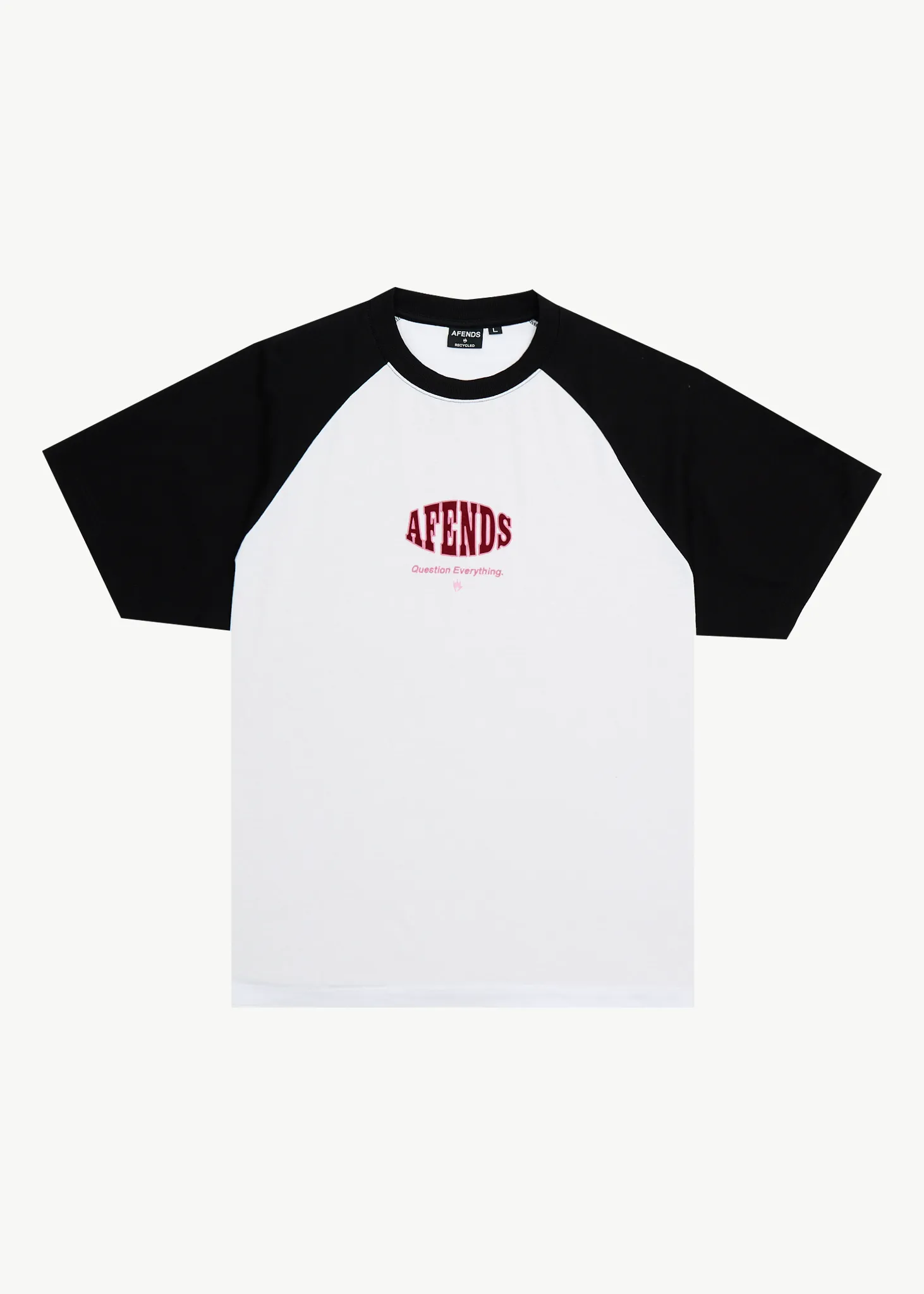 AFENDS Mens Arch - Raglan Tee - White sold by Afends