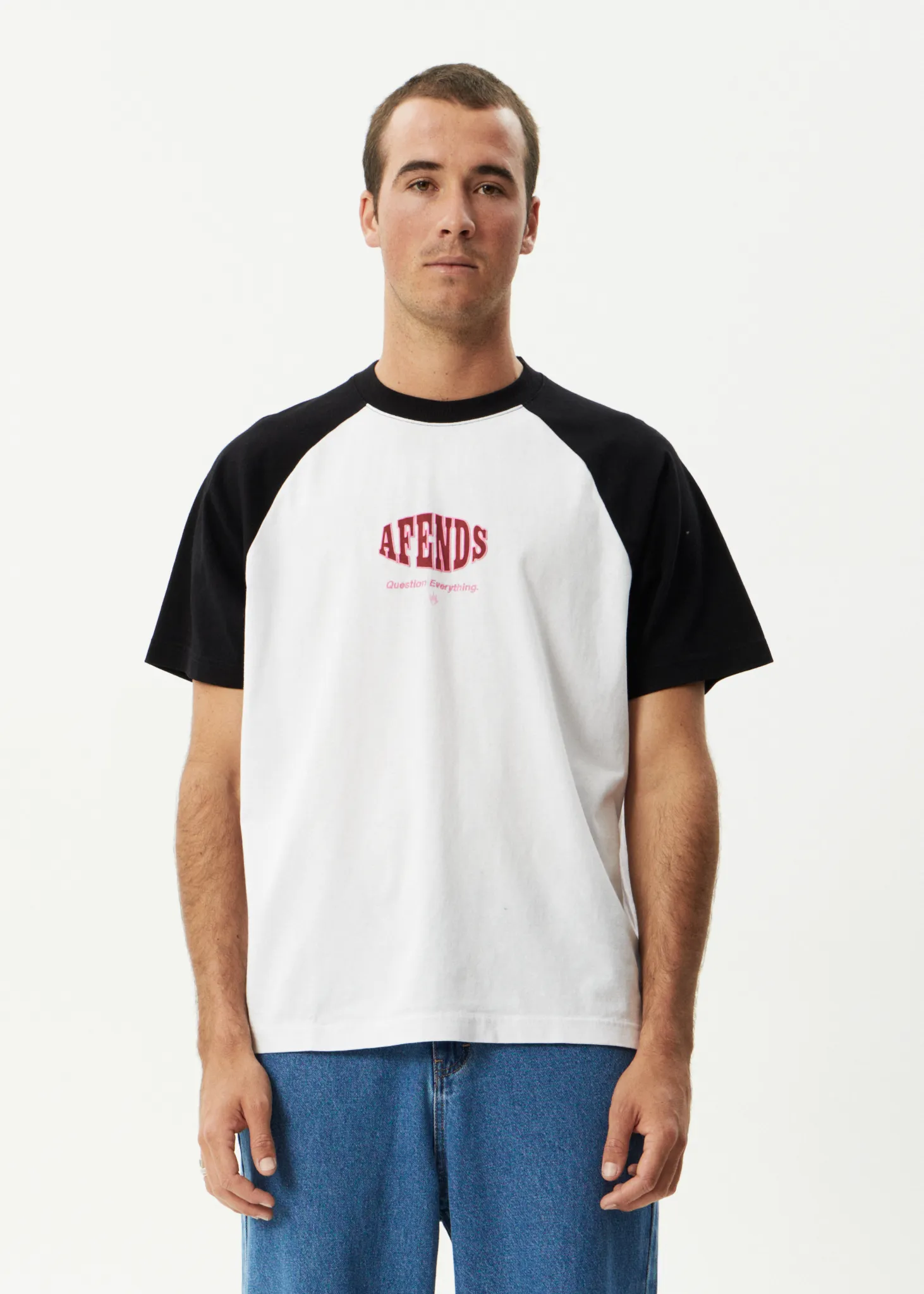 AFENDS Mens Arch - Raglan Tee - White sold by Afends product image thumbnail 2