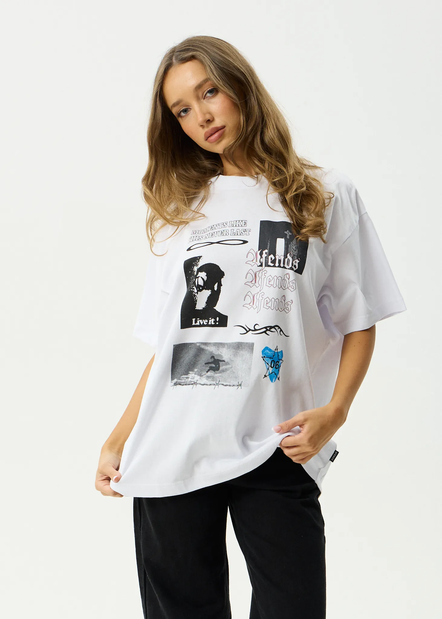AFENDS Mens Never Last - Heavyweight Boxy Tee - White sold by Afends product image thumbnail 4
