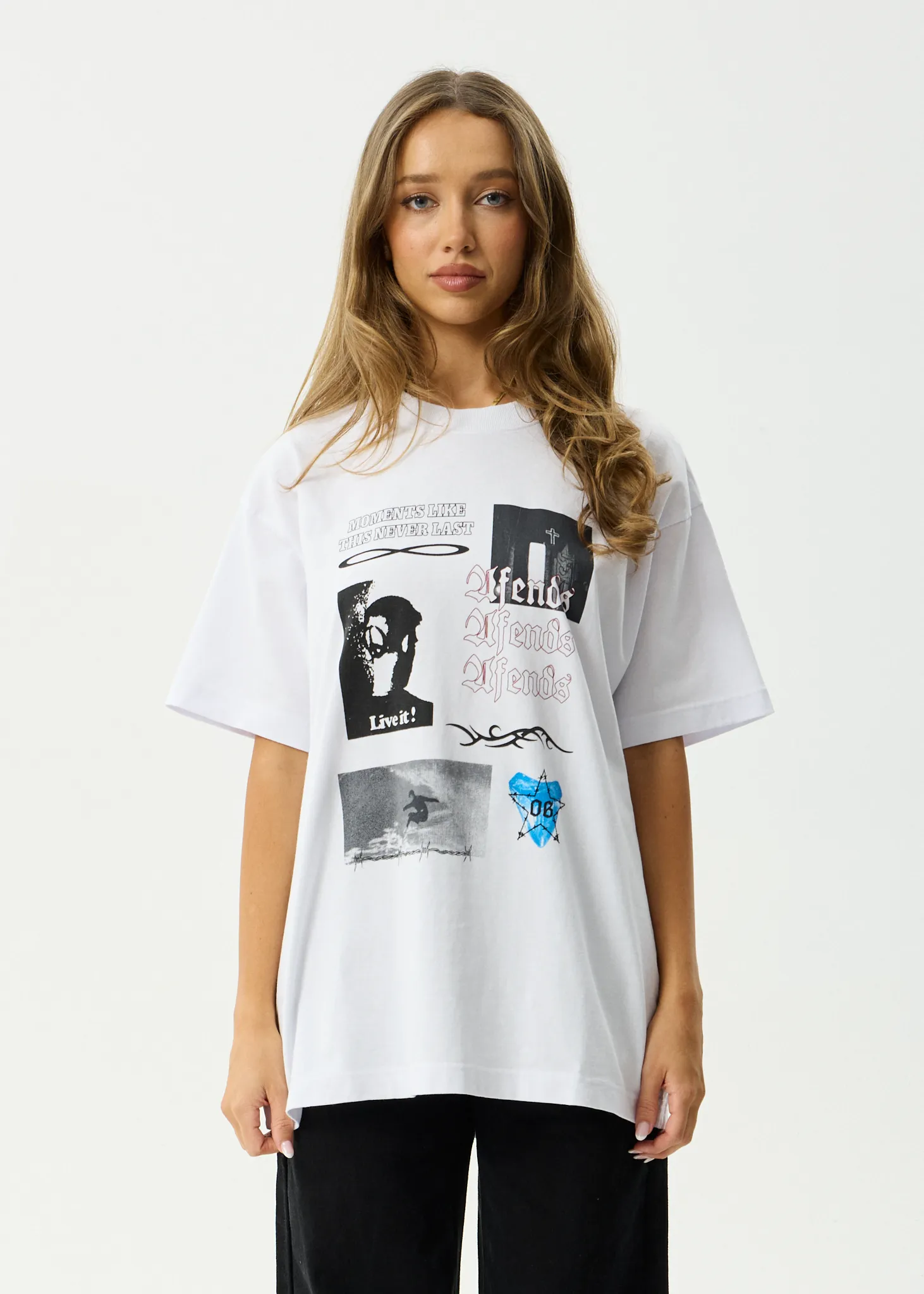 AFENDS Mens Never Last - Heavyweight Boxy Tee - White sold by Afends product image thumbnail 2