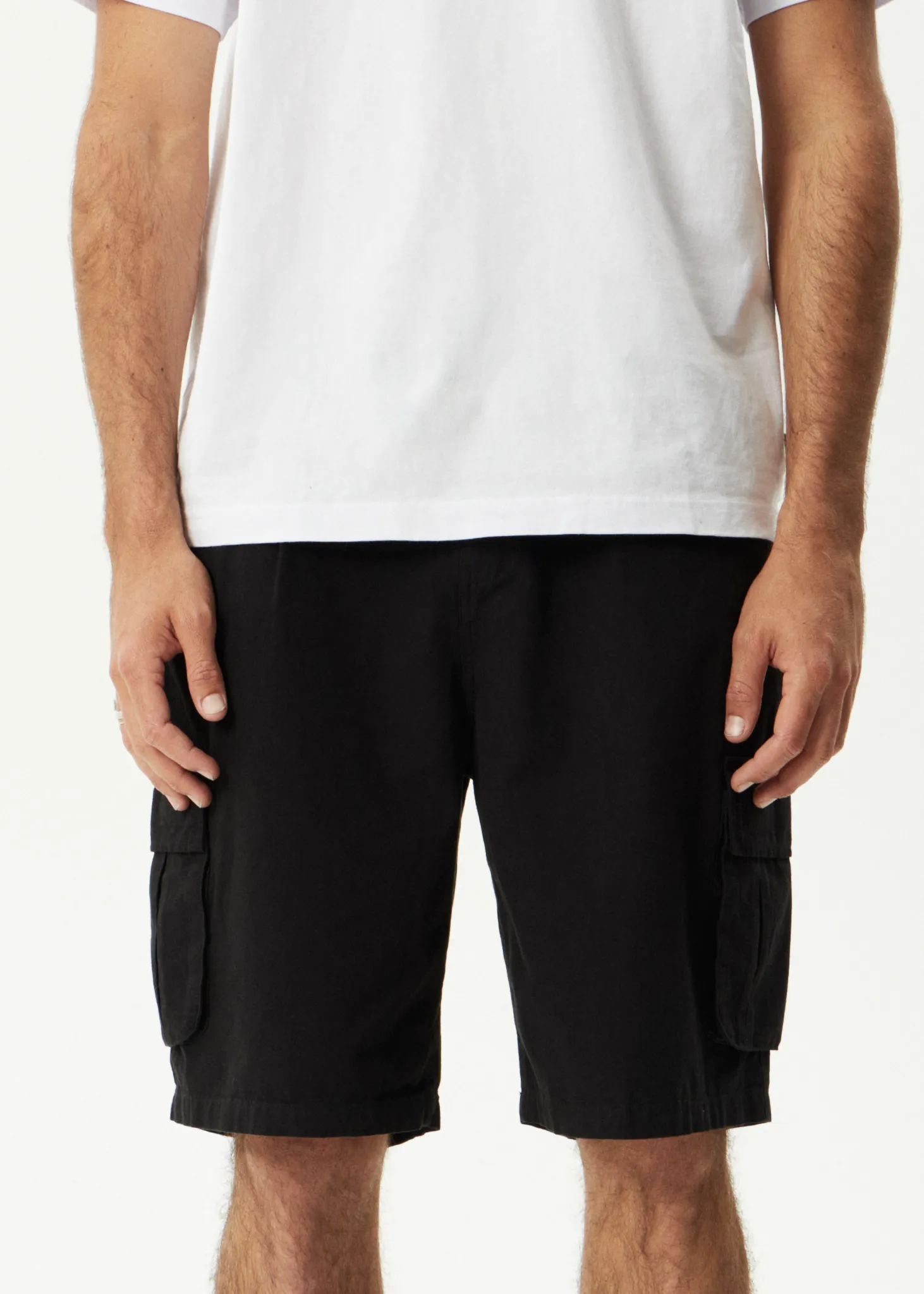 AFENDS Mens Summit - Pleated Cargo Short 22" - Washed Black sold by Afends product image thumbnail 4