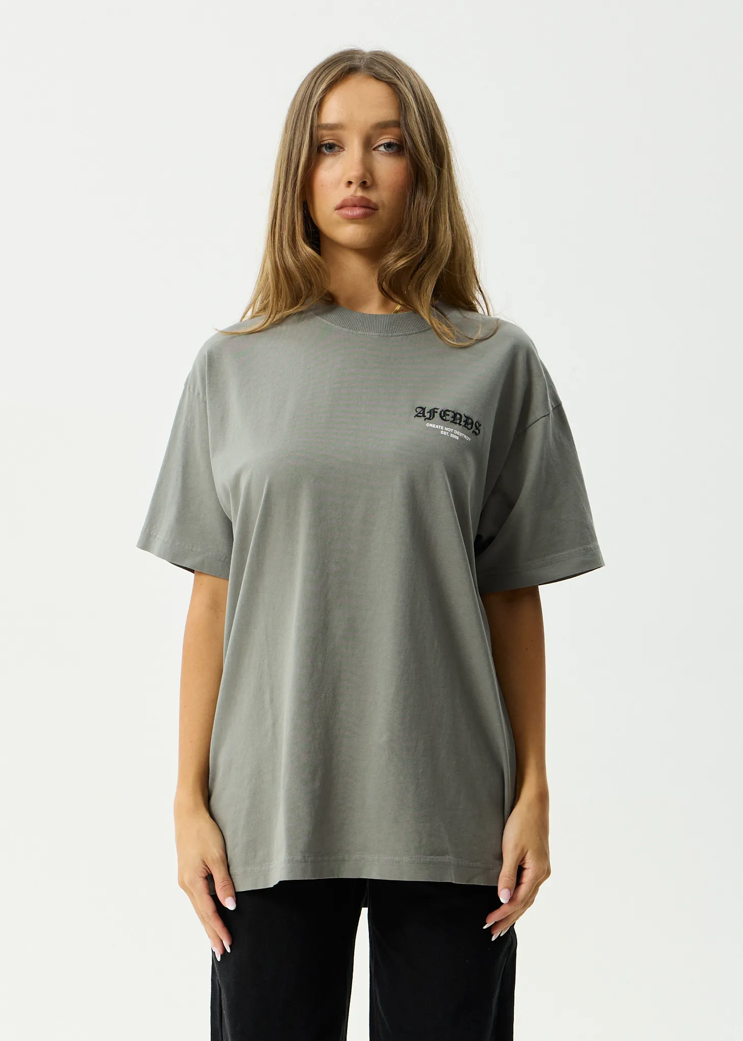 AFENDS Mens Hq - Boxy Tee - Washed Sycamore sold by Afends product image thumbnail 2