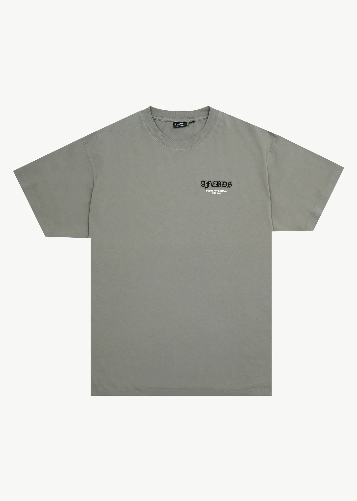 AFENDS Mens Hq - Boxy Tee - Washed Sycamore sold by Afends