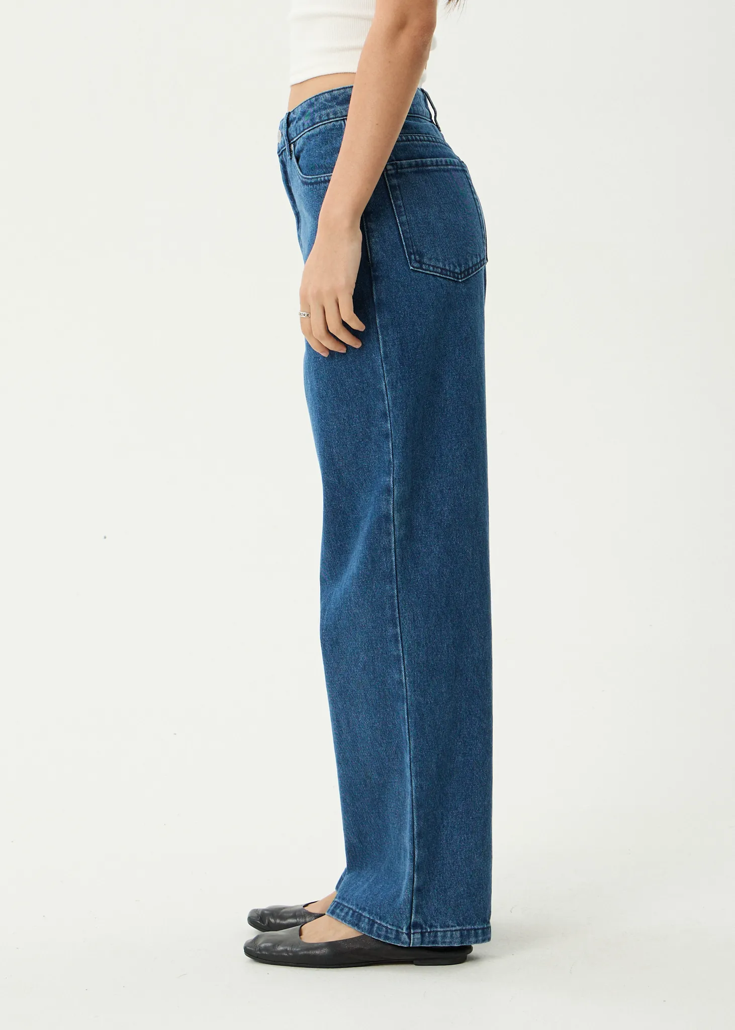 AFENDS Womens Bella - Denim Wide Leg Baggy Jean - Authentic Blue sold by Afends product image thumbnail 4
