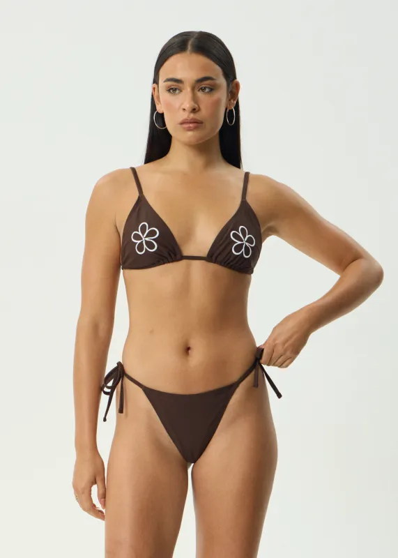AFENDS Womens Florence - Thong Bikini Bottom - Coffee made by Afends