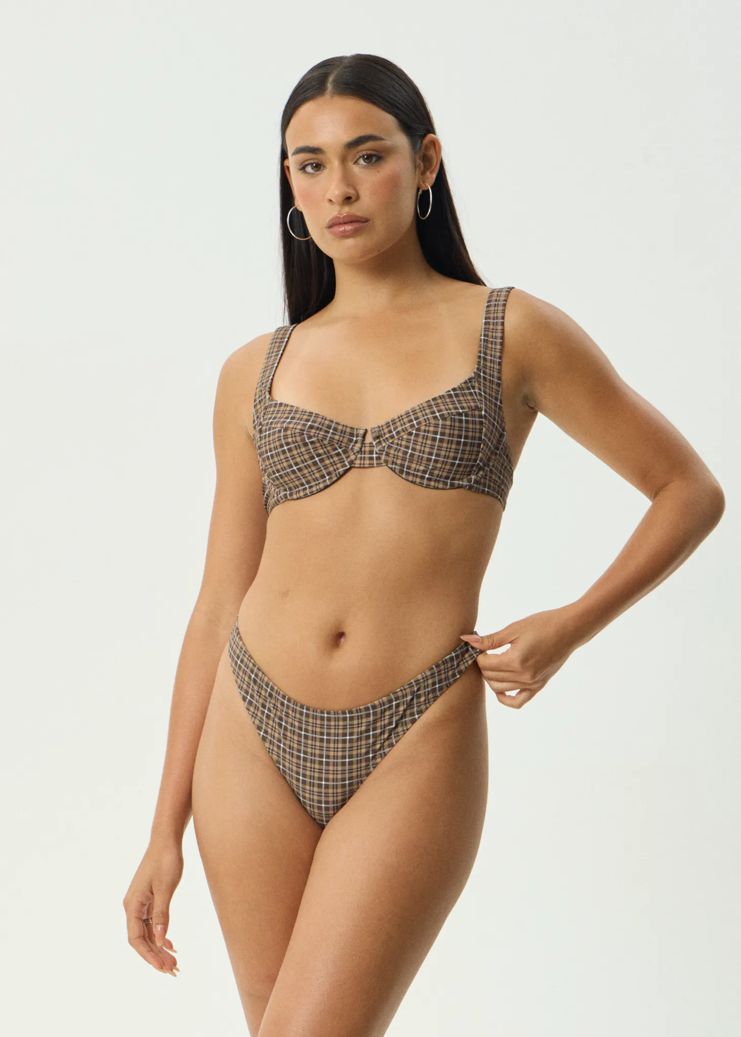 AFENDS Womens Hometown - Bikini Bottom - Coffee / White sold by Afends product image thumbnail 3