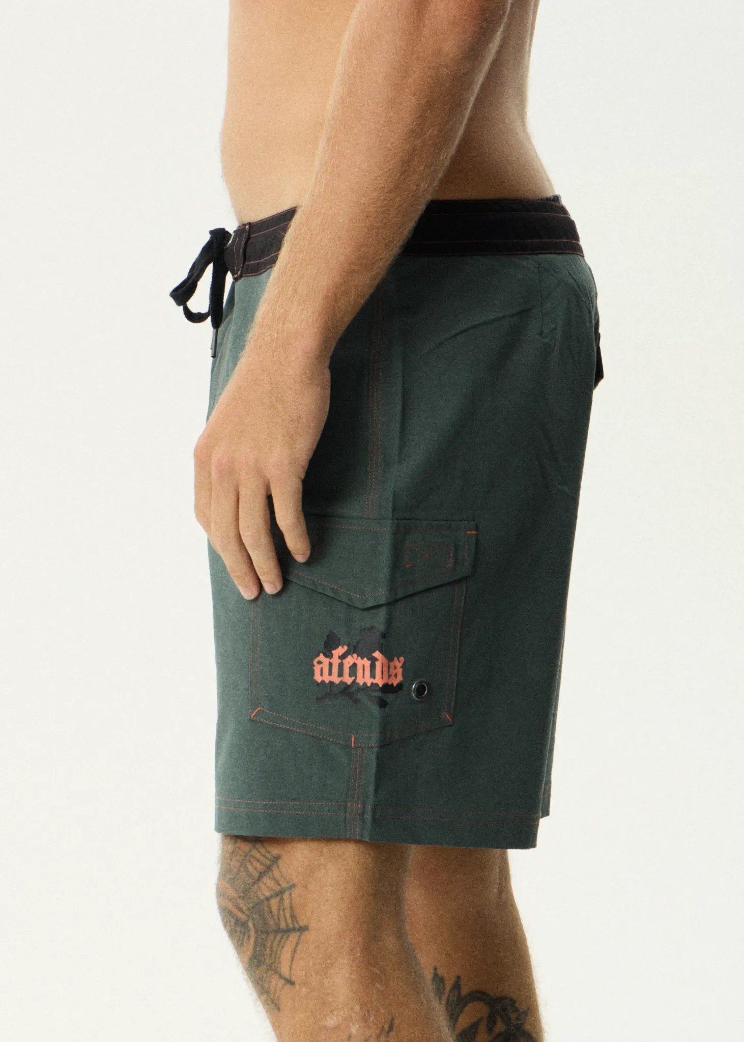 AFENDS Mens Petal - Surf Related V2 Boardshort 18" - Pine sold by Afends product image thumbnail 5
