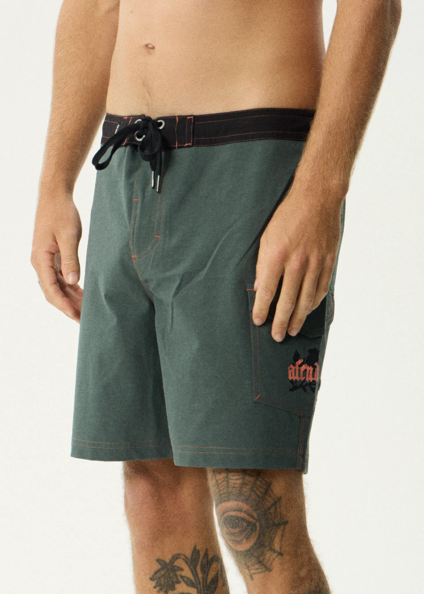 AFENDS Mens Petal - Surf Related V2 Boardshort 18" - Pine sold by Afends product image thumbnail 4