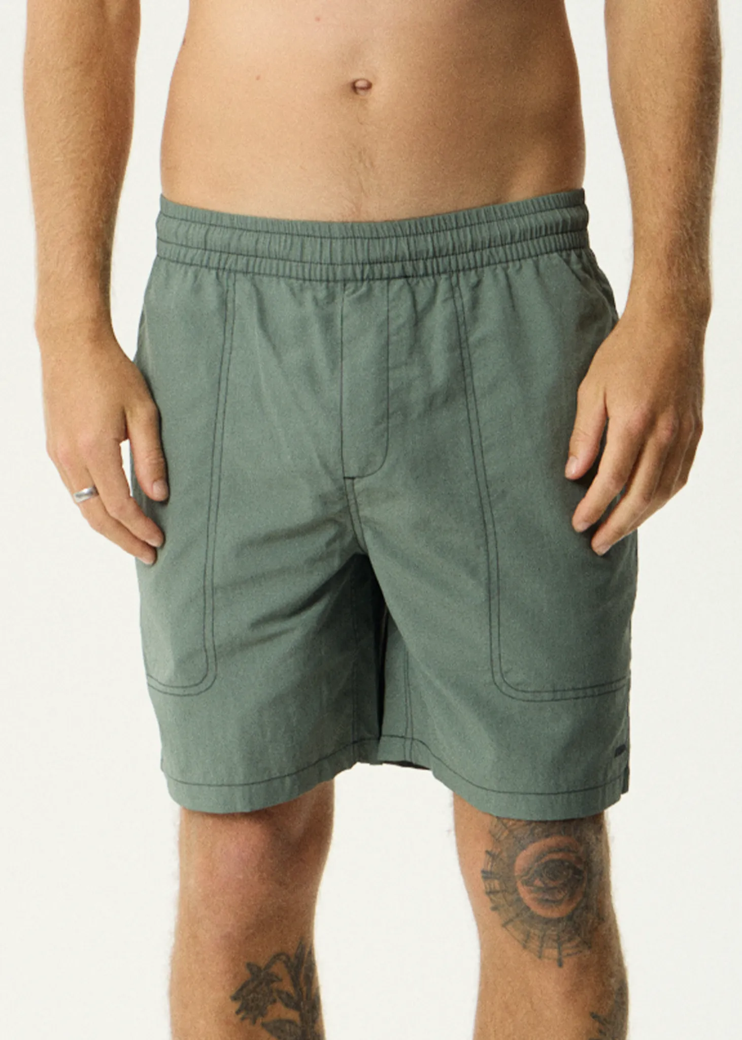 AFENDS Mens Baywatch - Swim Short 18" - Sycamore sold by Afends product image thumbnail 2