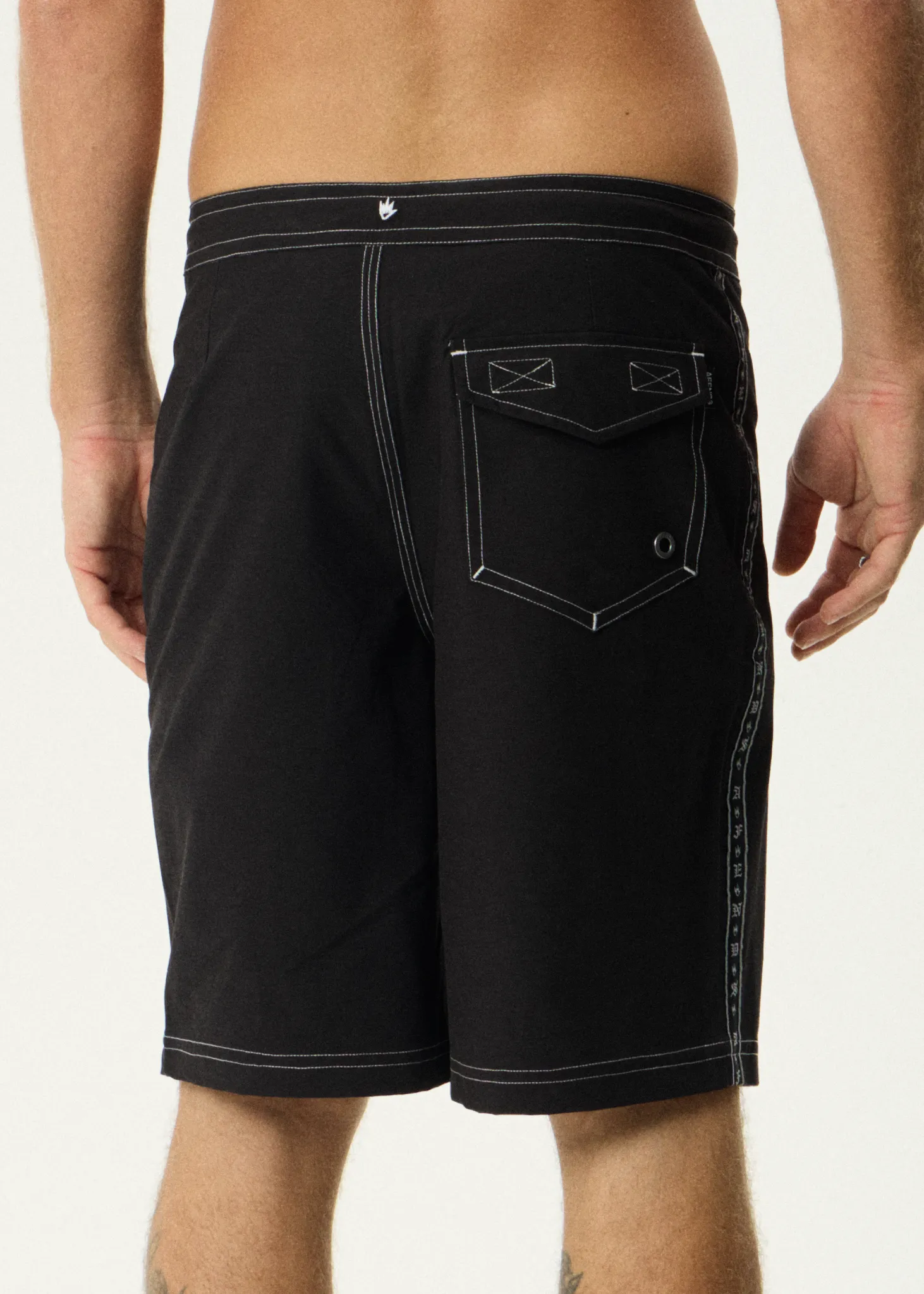 AFENDS Mens The Wreck - Fixed Waist Boardshort 20" - Black sold by Afends product image thumbnail 4
