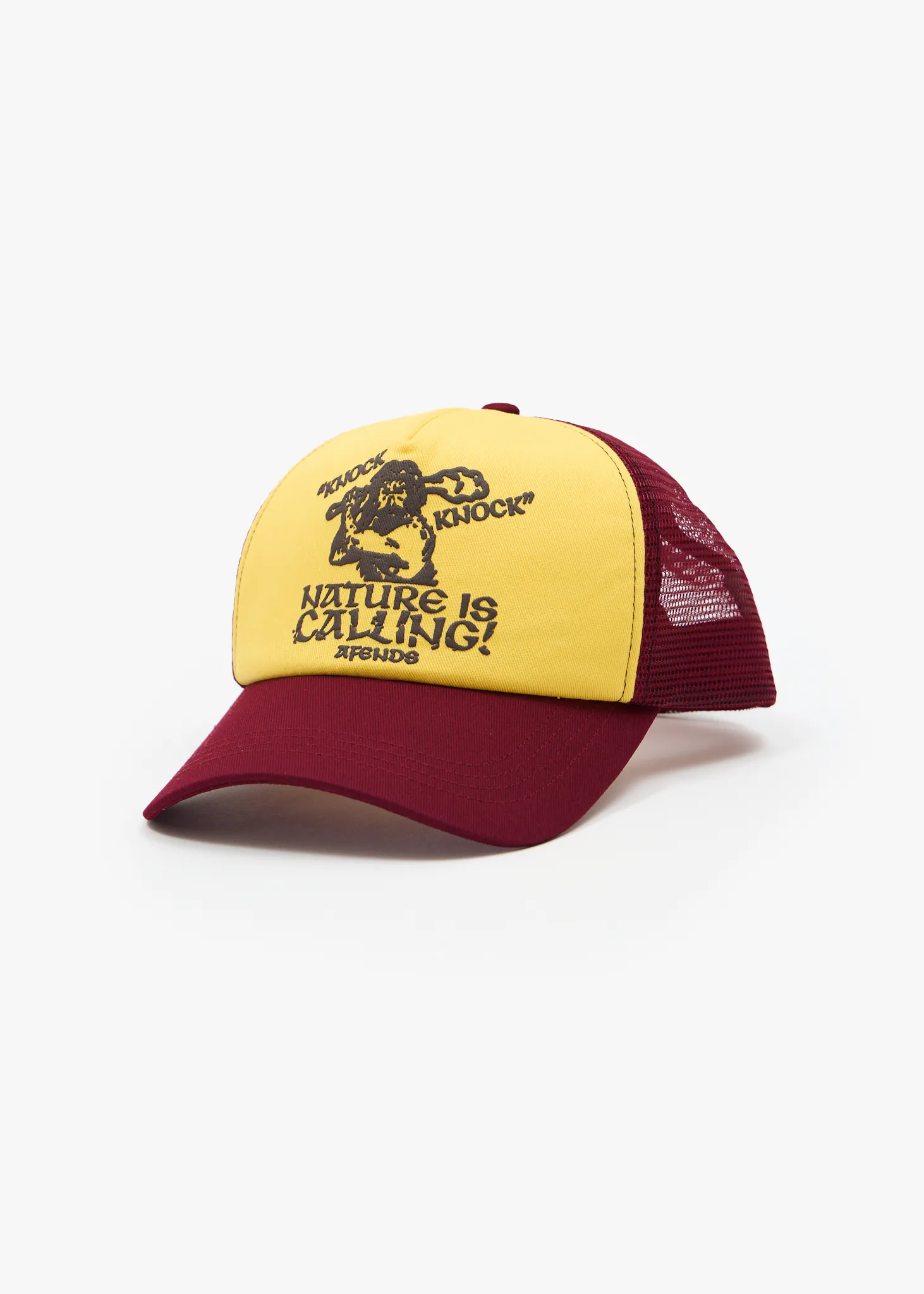 AFENDS Mens Knock Knock - Trucker Cap - Lemon sold by Afends