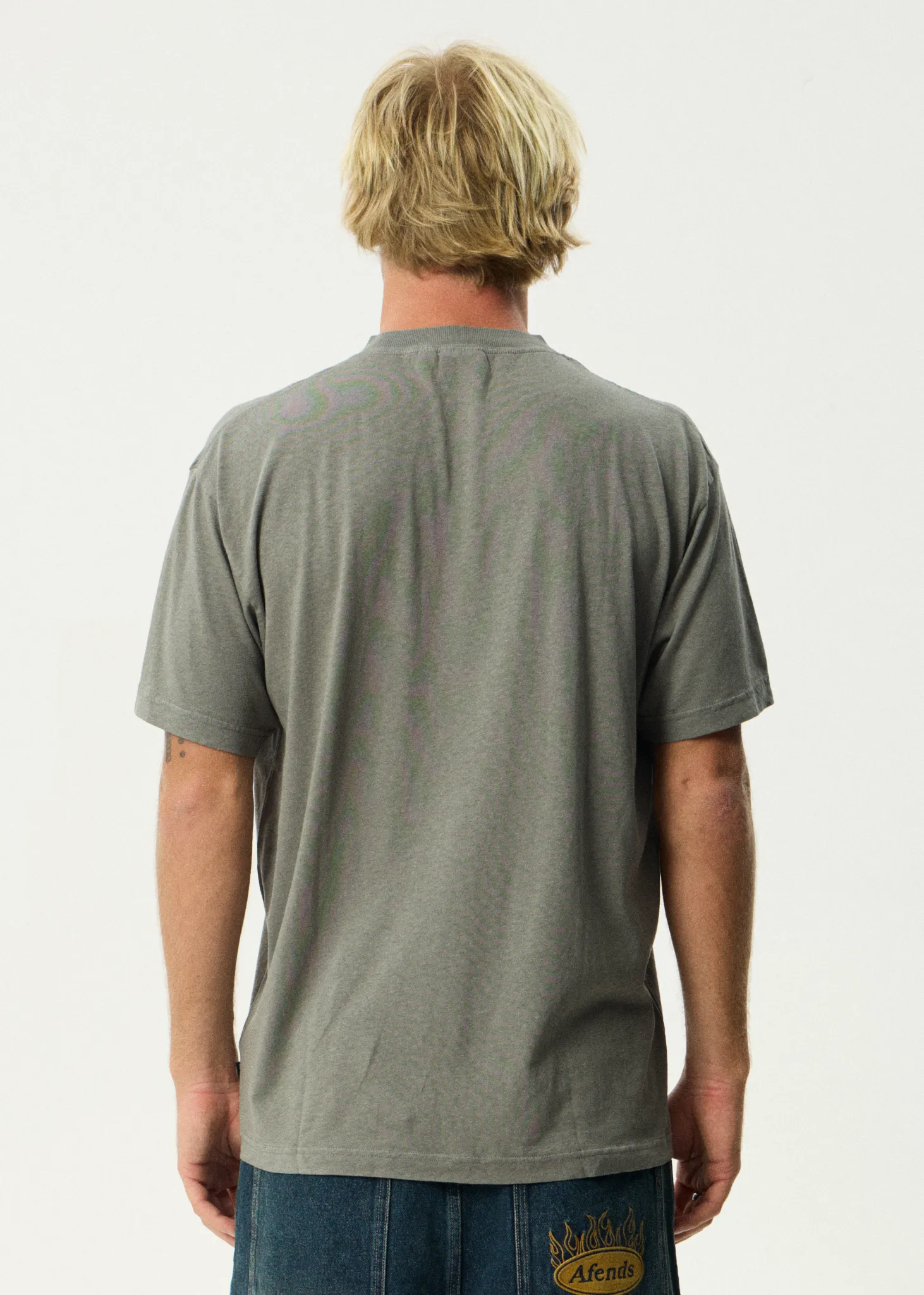 AFENDS Mens Foundation - Boxy Tee - Washed Sycamore sold by Afends product image thumbnail 5