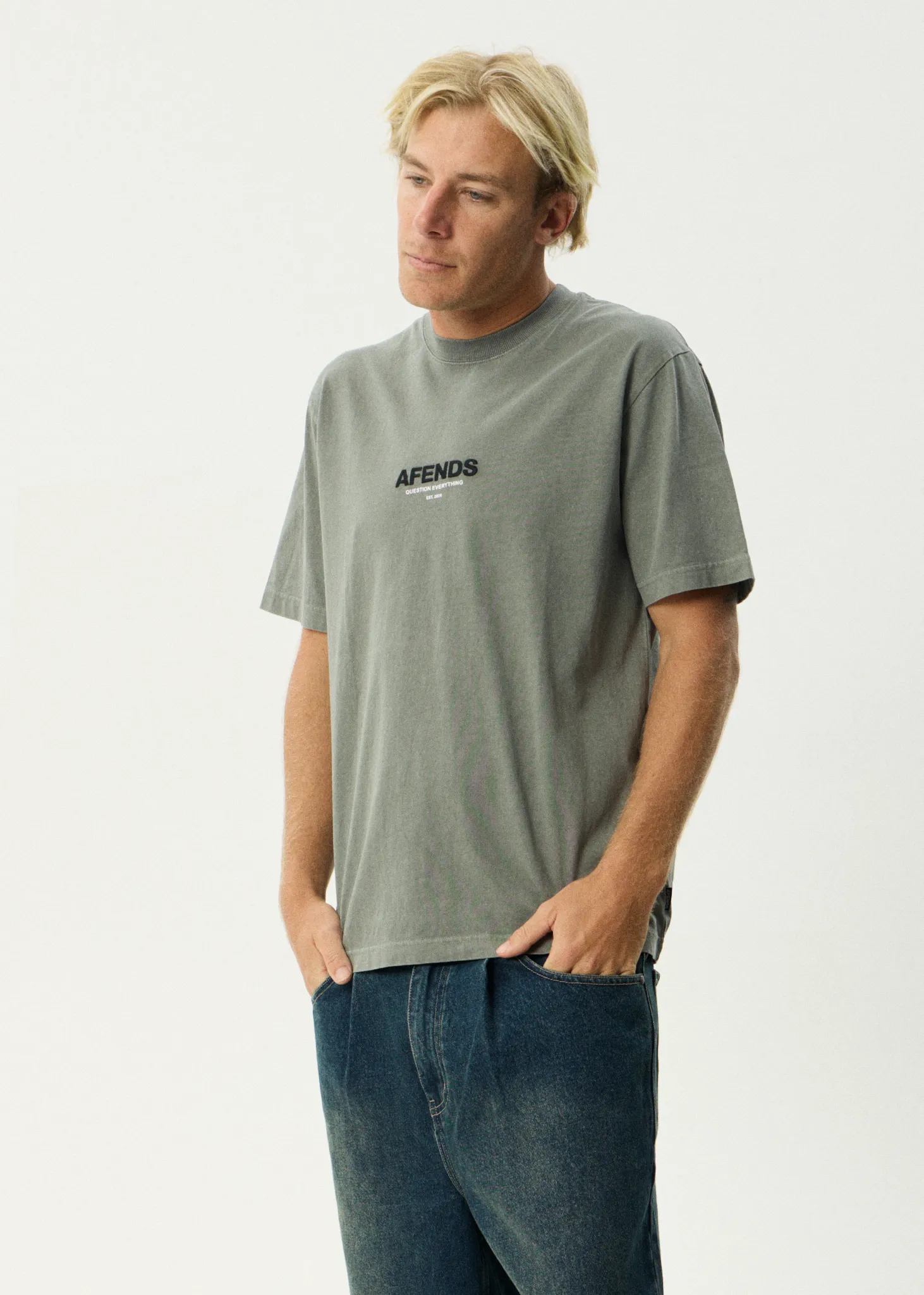 AFENDS Mens Vinyl - Retro Tee - Washed Sycamore sold by Afends product image thumbnail 3