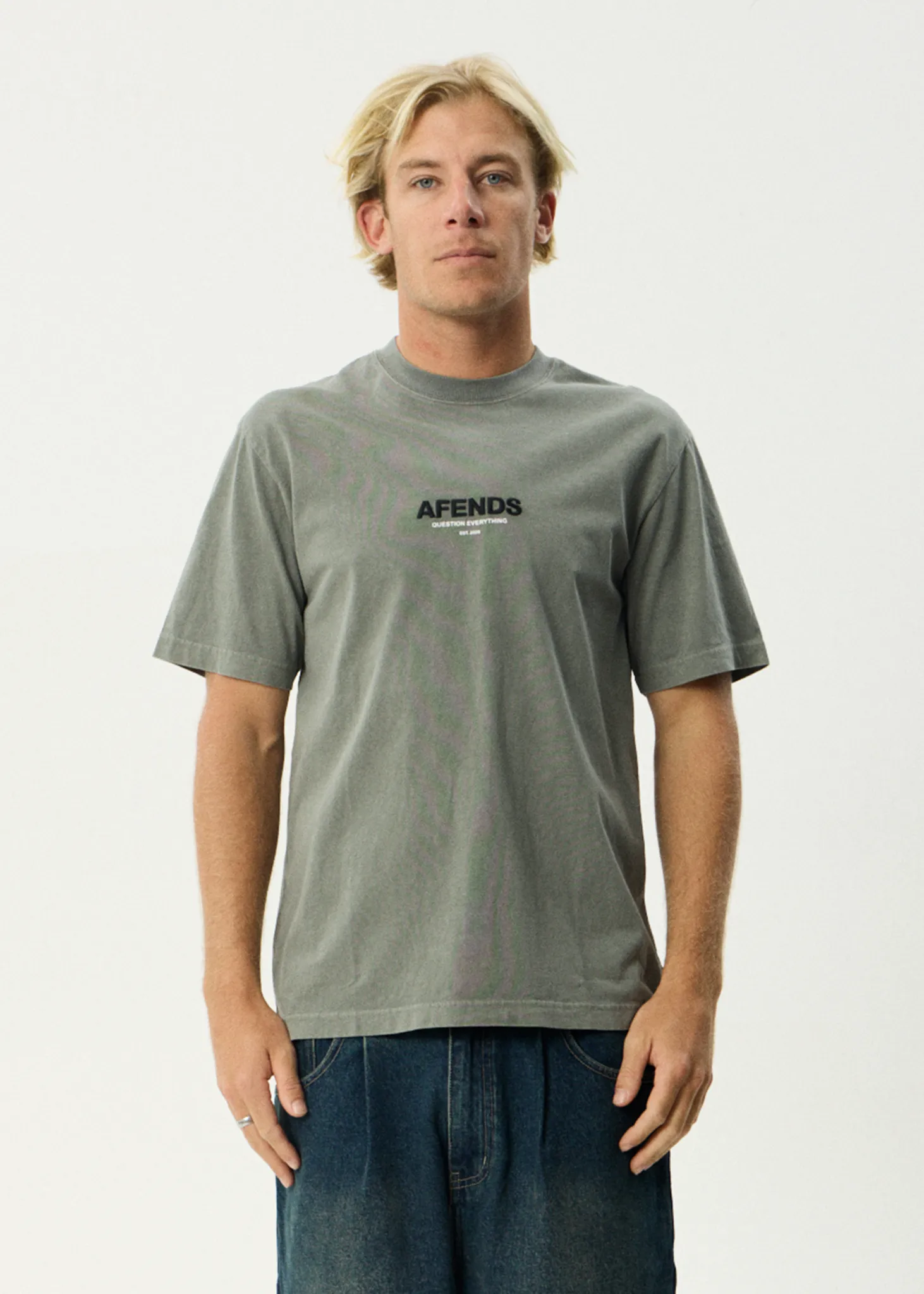 AFENDS Mens Vinyl - Retro Tee - Washed Sycamore sold by Afends product image thumbnail 2