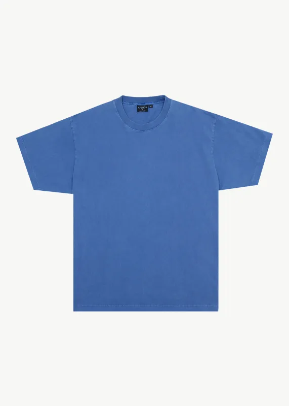 AFENDS Mens Genesis - Heavyweight Boxy Tee - Washed Marina sold by Afends