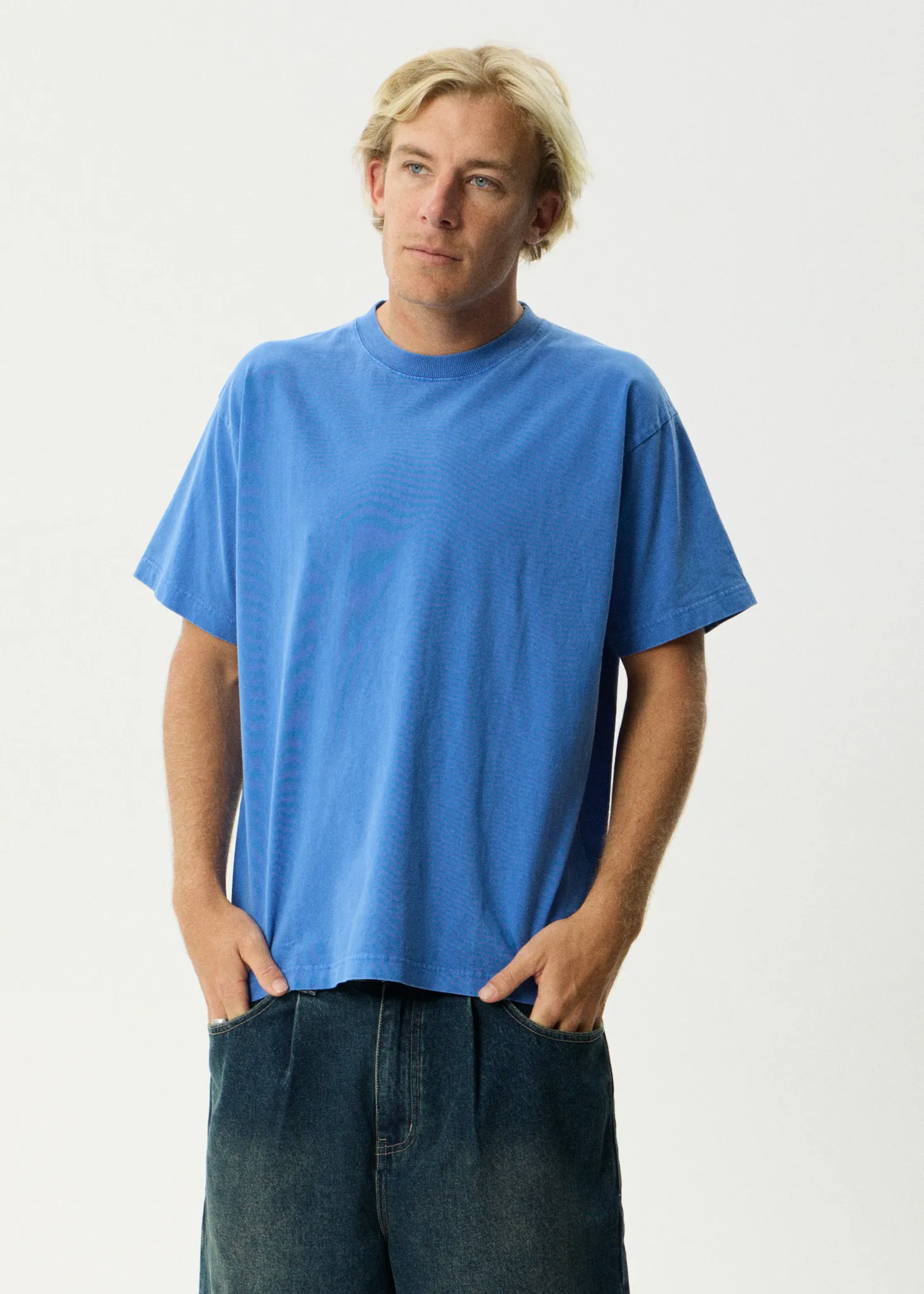 AFENDS Mens Genesis - Heavyweight Boxy Tee - Washed Marina sold by Afends product image thumbnail 3