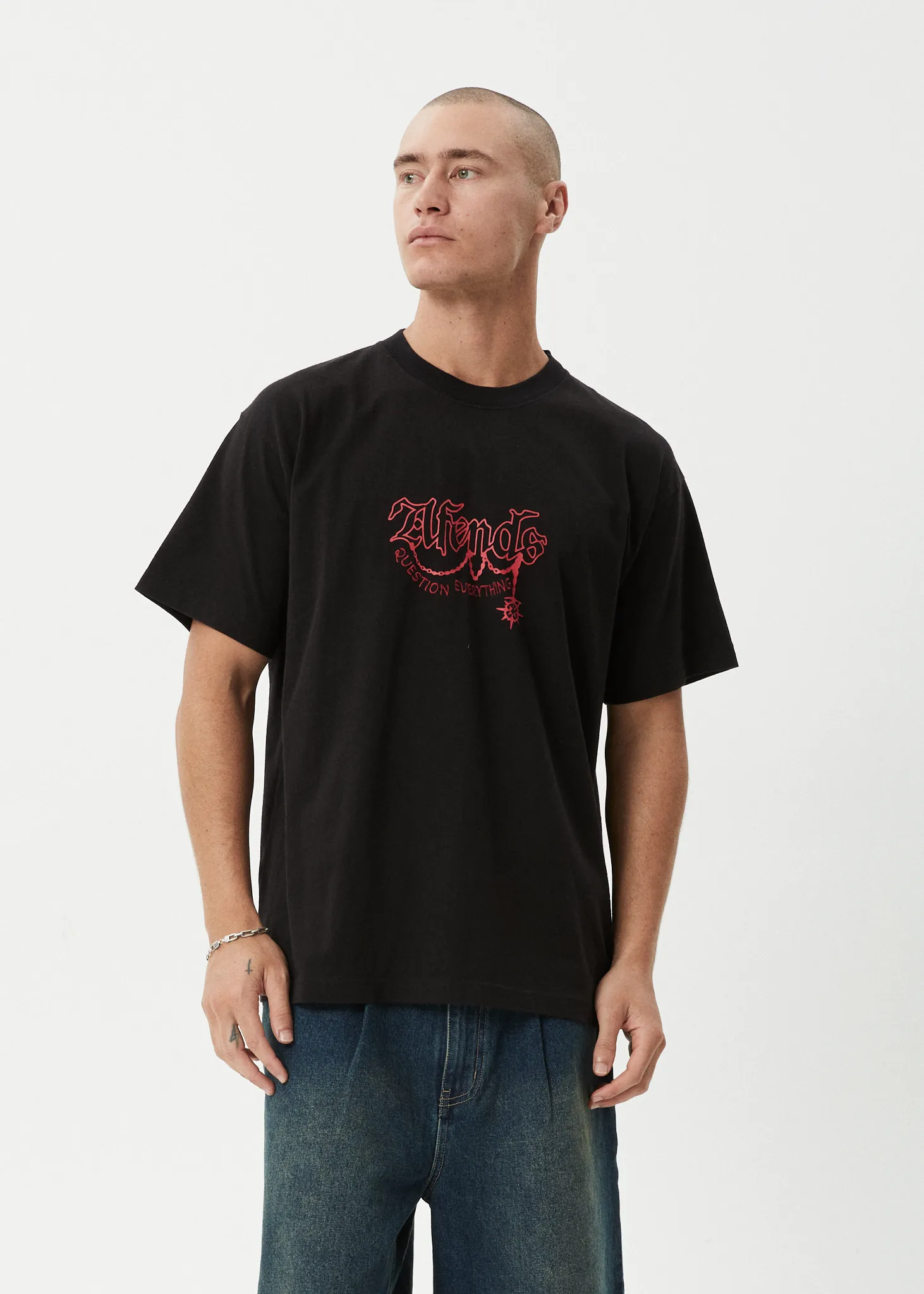 AFENDS Mens Ballz - Heavyweight Boxy Tee - Black sold by Afends product image thumbnail 2