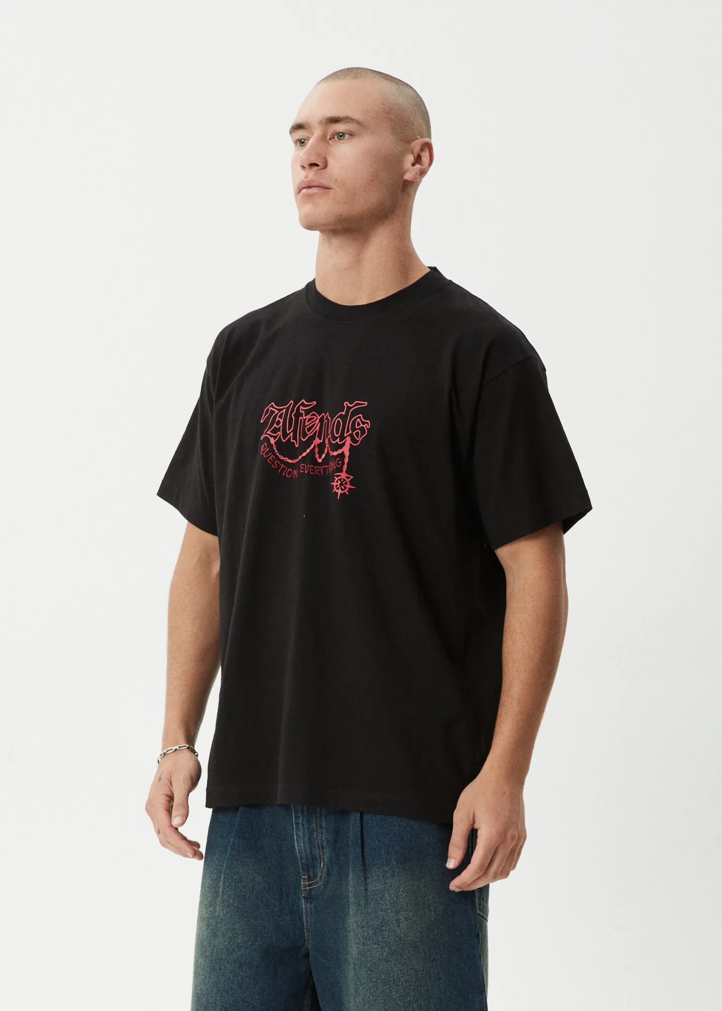 AFENDS Mens Ballz - Heavyweight Boxy Tee - Black sold by Afends product image thumbnail 3