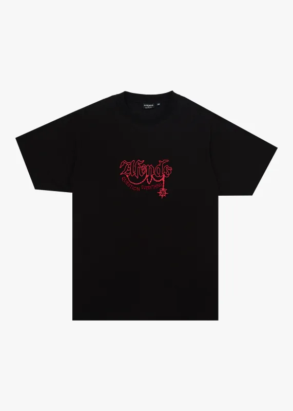 AFENDS Mens Ballz - Heavyweight Boxy Tee - Black sold by Afends