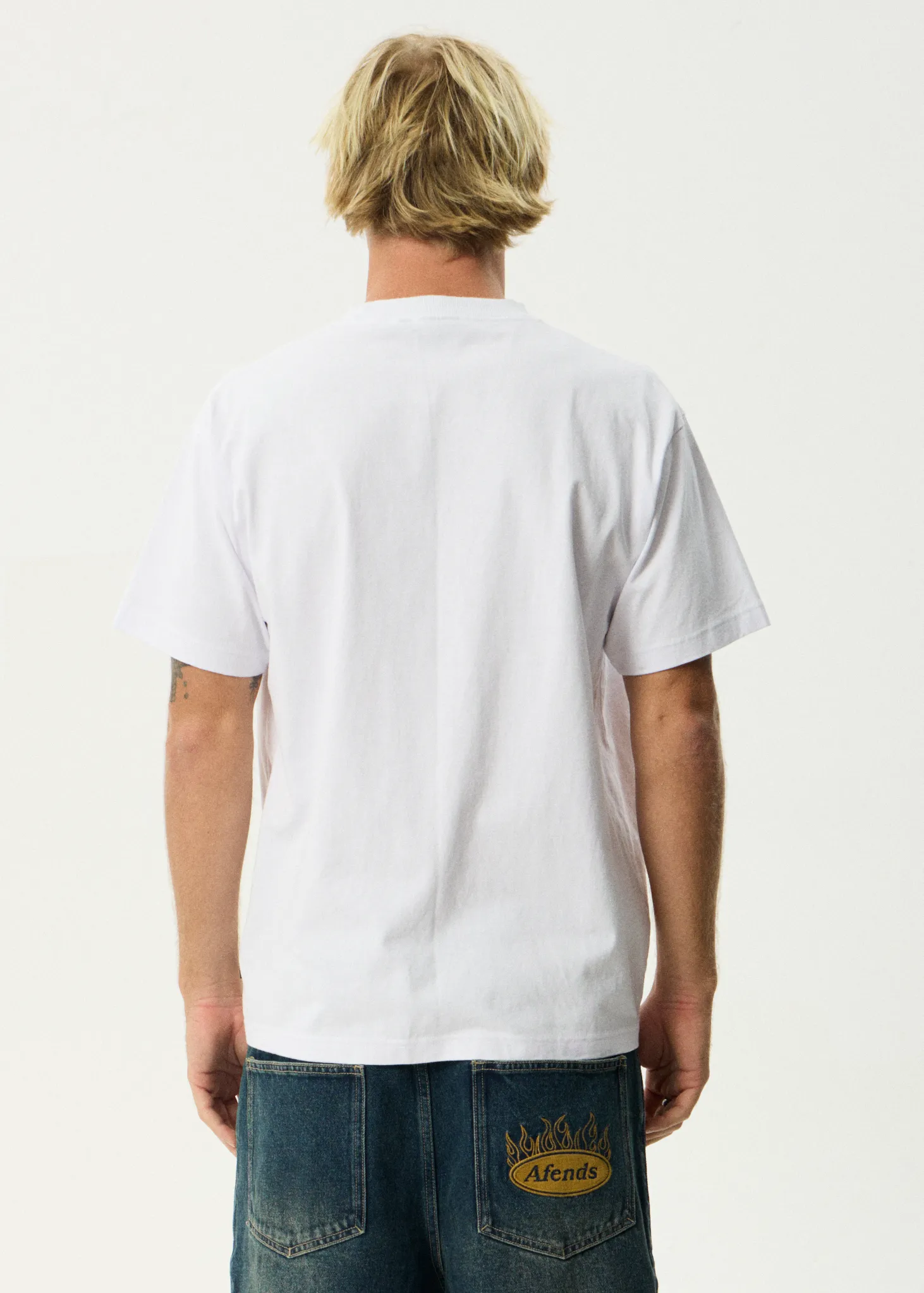 AFENDS Mens Lqd Metal - Heavyweight Boxy Tee - White sold by Afends product image thumbnail 5
