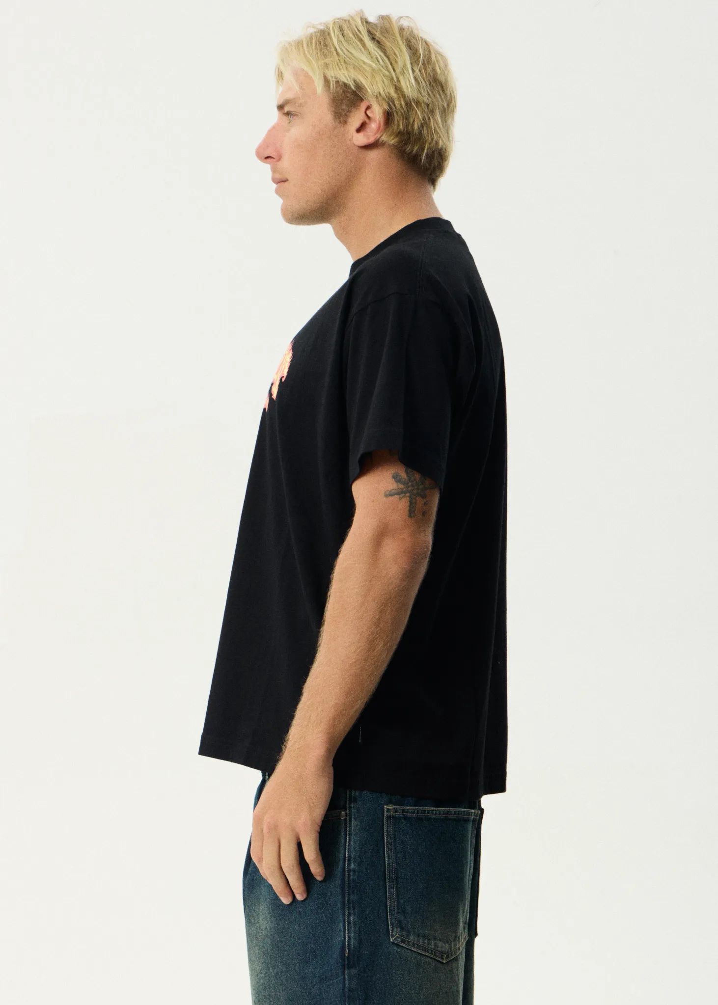 AFENDS Mens Flame On - Boxy Tee - Black sold by Afends product image thumbnail 5