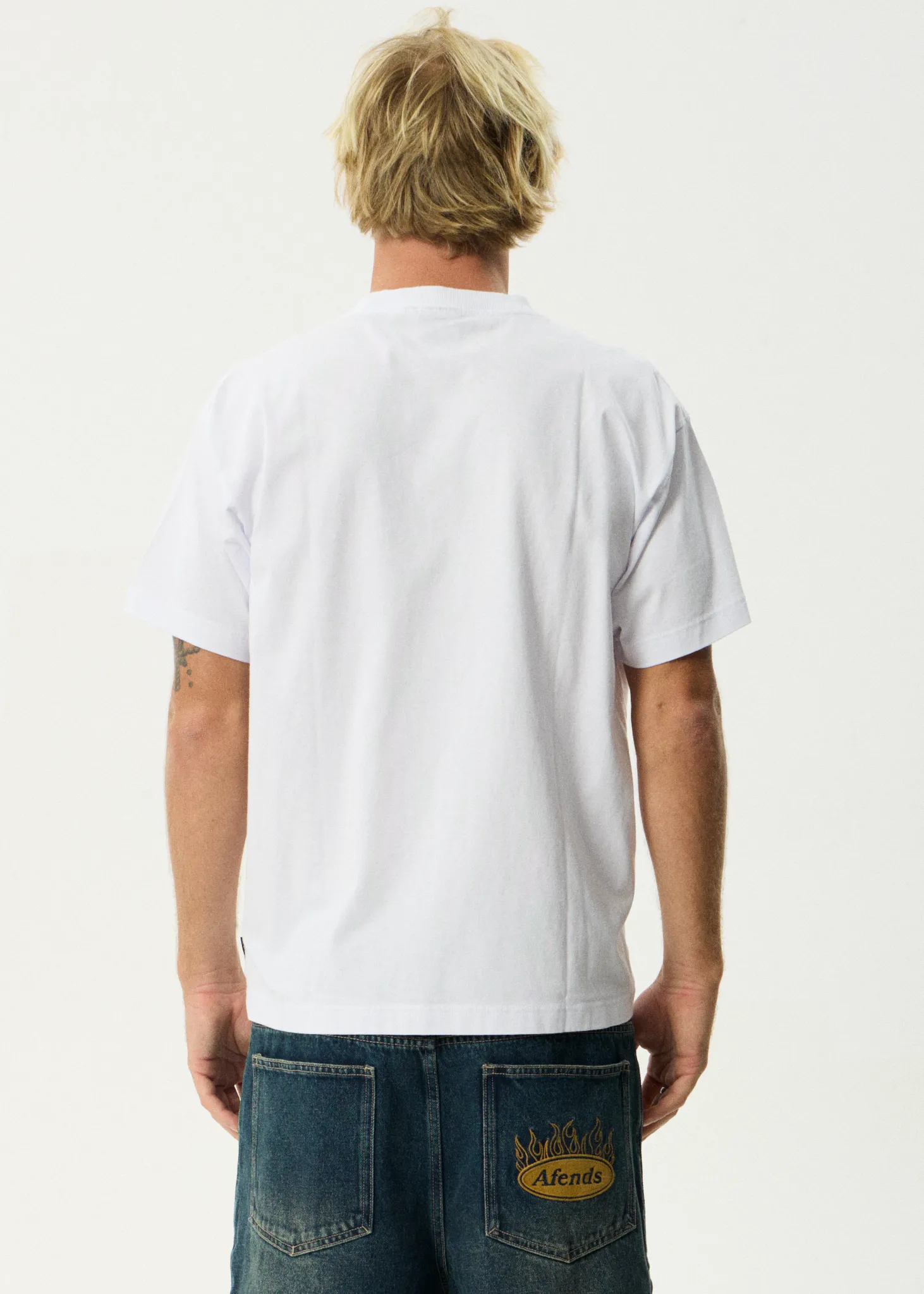 AFENDS Mens Flame On - Boxy Tee - White sold by Afends product image thumbnail 5