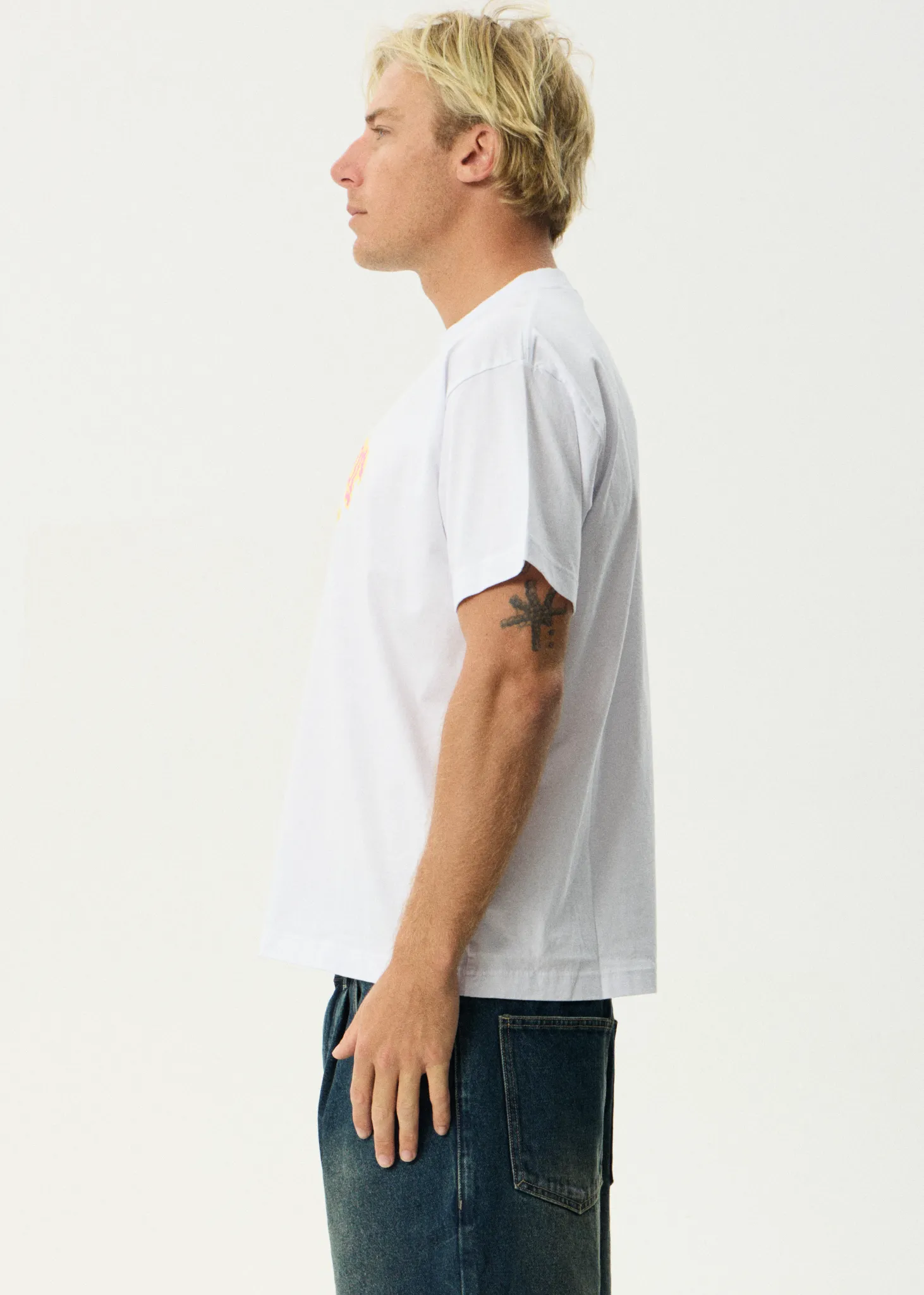 AFENDS Mens Flame On - Boxy Tee - White sold by Afends product image thumbnail 4
