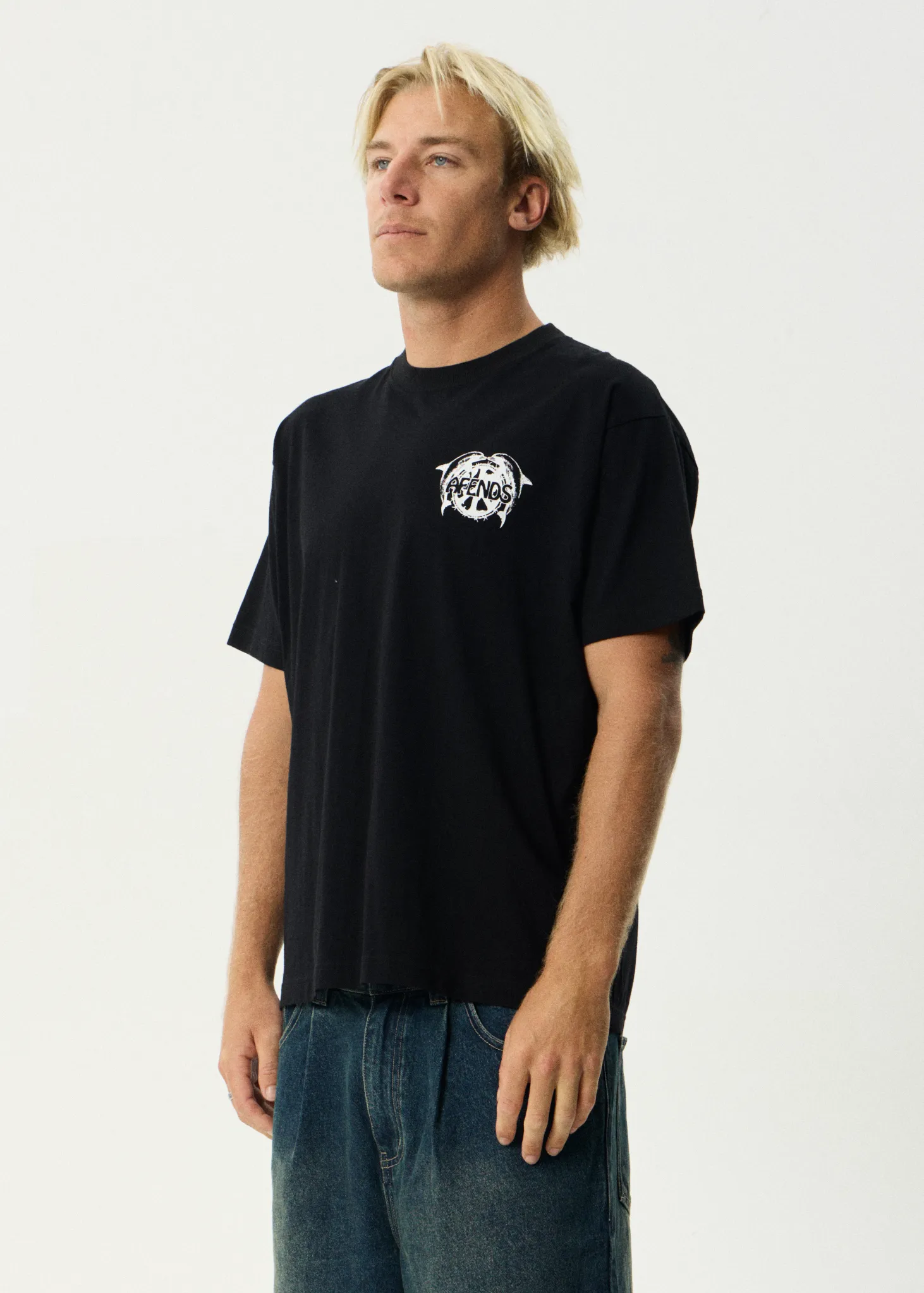 AFENDS Mens Dolfends - Boxy Tee - Black sold by Afends product image thumbnail 4