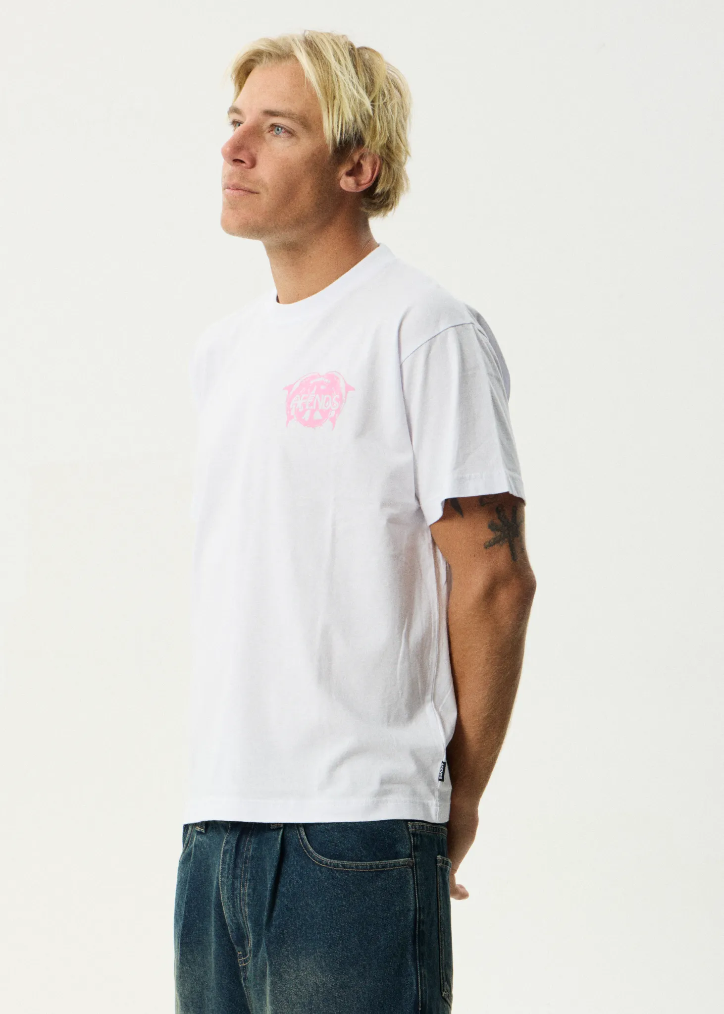 AFENDS Mens Dolfends - Boxy Tee - White sold by Afends product image thumbnail 5