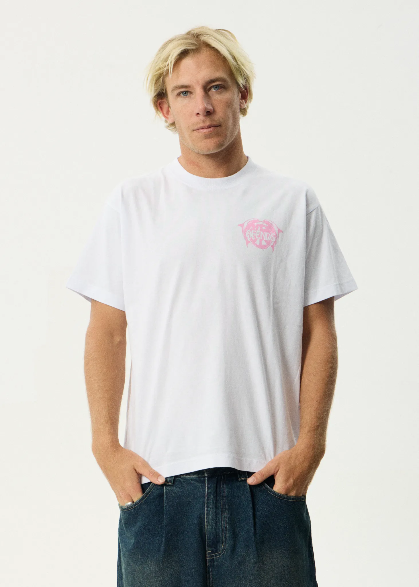AFENDS Mens Dolfends - Boxy Tee - White sold by Afends product image thumbnail 4